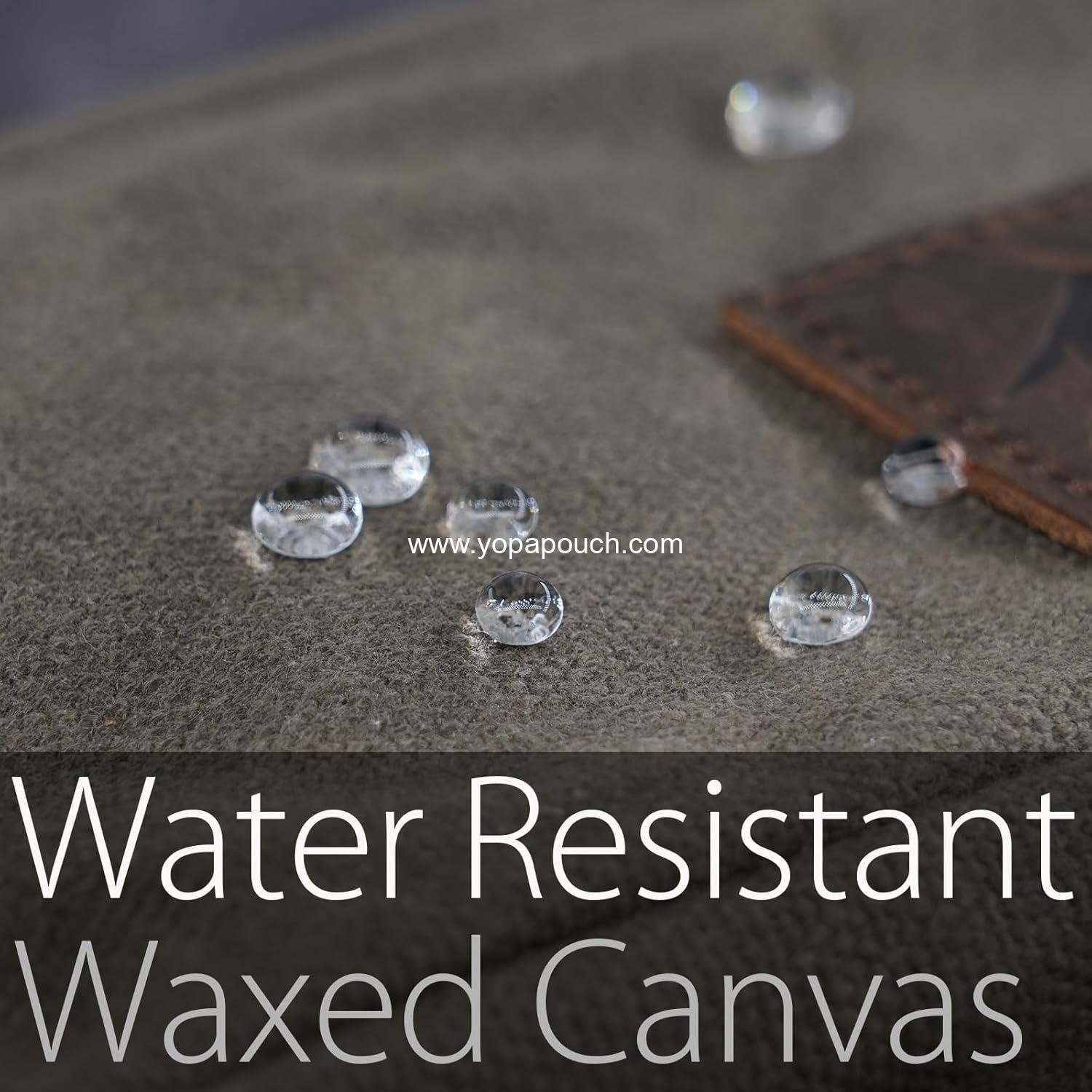 OEM Water-Resistant Belt Pouch for Men and Women with YKK Zippers, EDC Waist Pack for Hiking, Waxed Canvas, Olive - Supplier