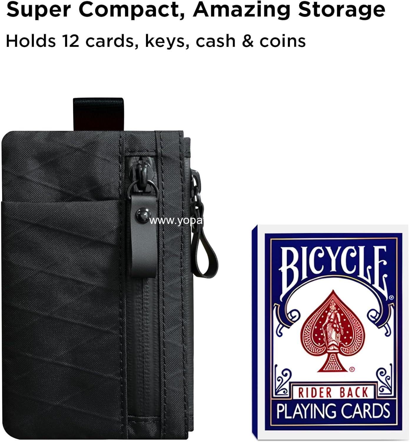 Wholesale Minimalist Zipper Wallet - RFID Blocking ID Card Holder with Zipper and Multi-tool Slot for Men -  Pro Size - Supplier