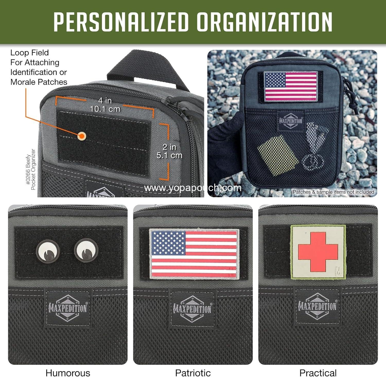 Wholesale Compact MOLLE-Compatible Pocket Organizer, 1000D Nylon Tactical Pouch, Everyday Carry Tool and Gear Storage for Outdoor, Tactical, Survival, Factory