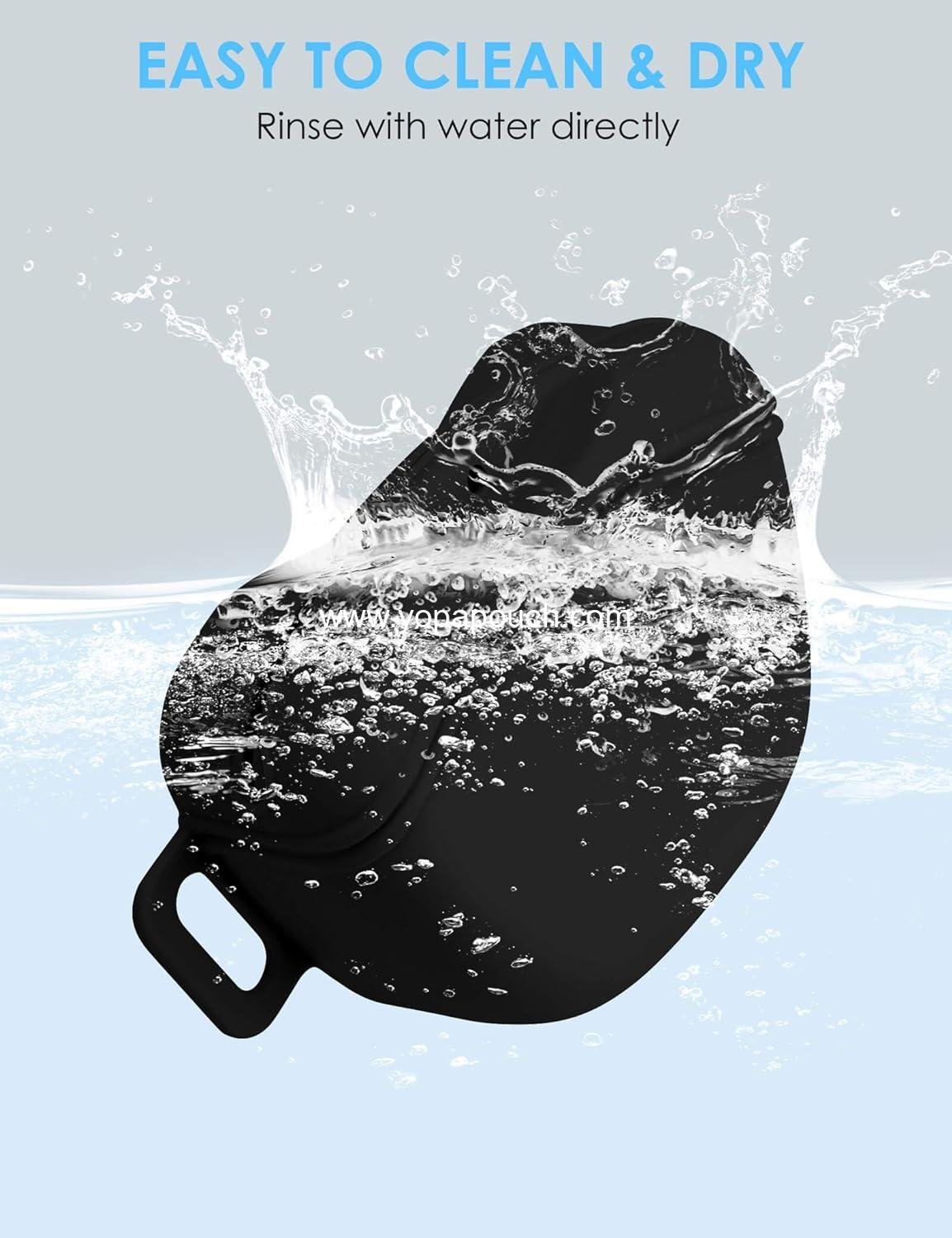 OEM Dog Treat Pouch with Training Clicker, 1.67 Cup Silicone Fanny Pack with Strong Magnetic Closure and Waist Belt for Pet Training and Walking (Black) Supplier