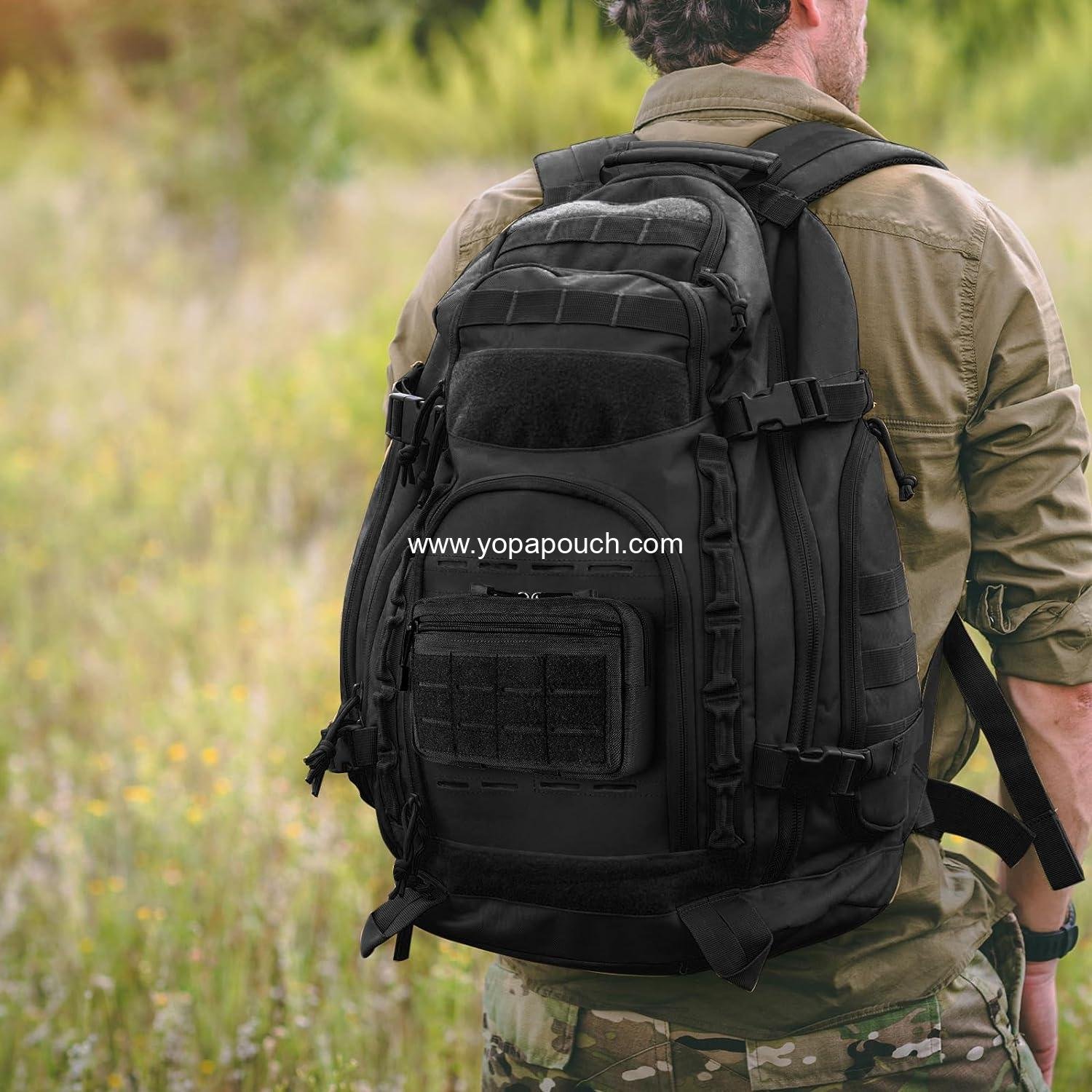 Wholesale Tactical Molle Admin Pouch Utility Laser Cut EDC Tool Bag Horizontal Modular Pouches with US Flag Patch and Keychain - Supplier