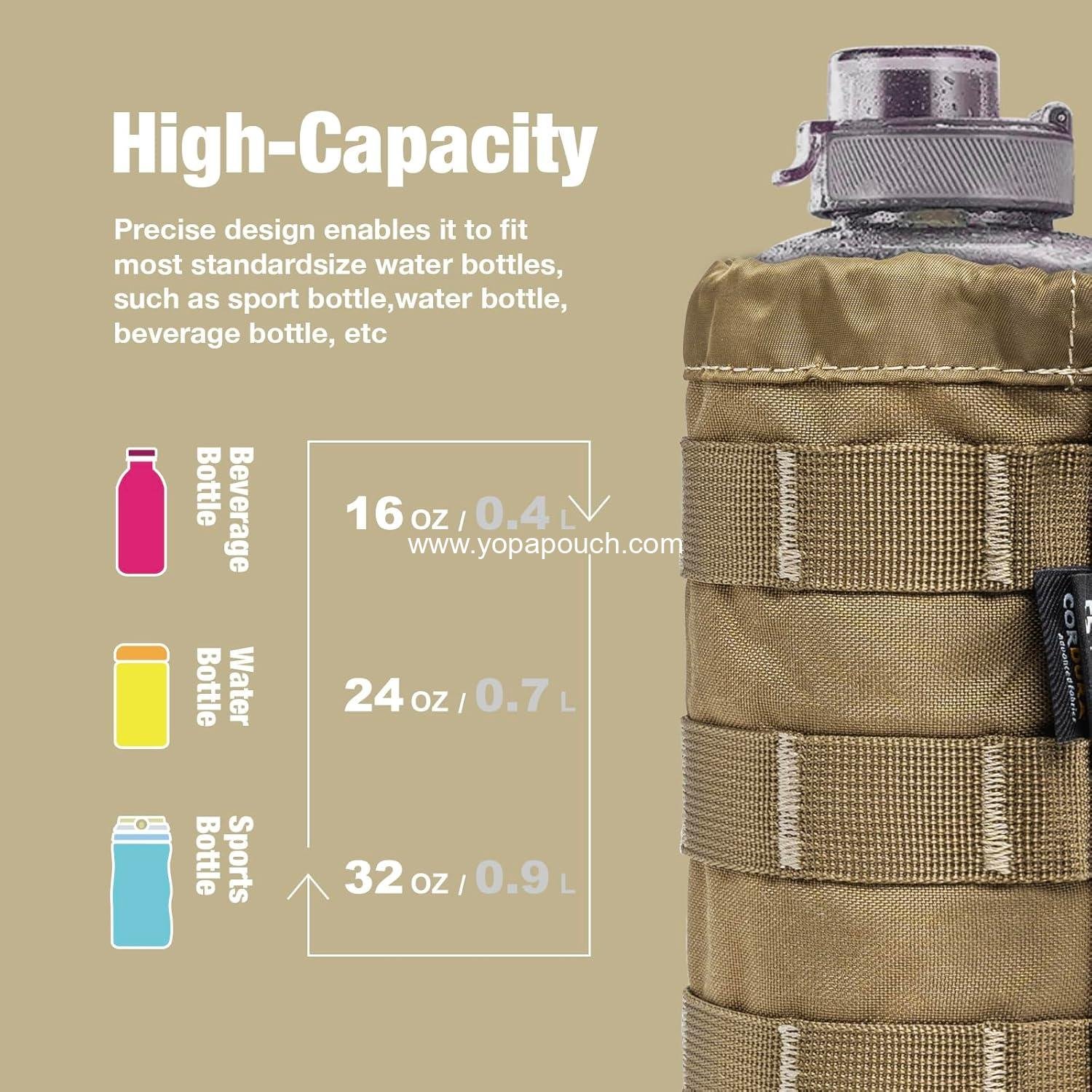 Wholesale Tactical MOLLE Water Bottle Pouch - Durable Universal Holder for 16-32 oz Bottles, Ideal for Outdoor Hiking Camping Gear Supplier