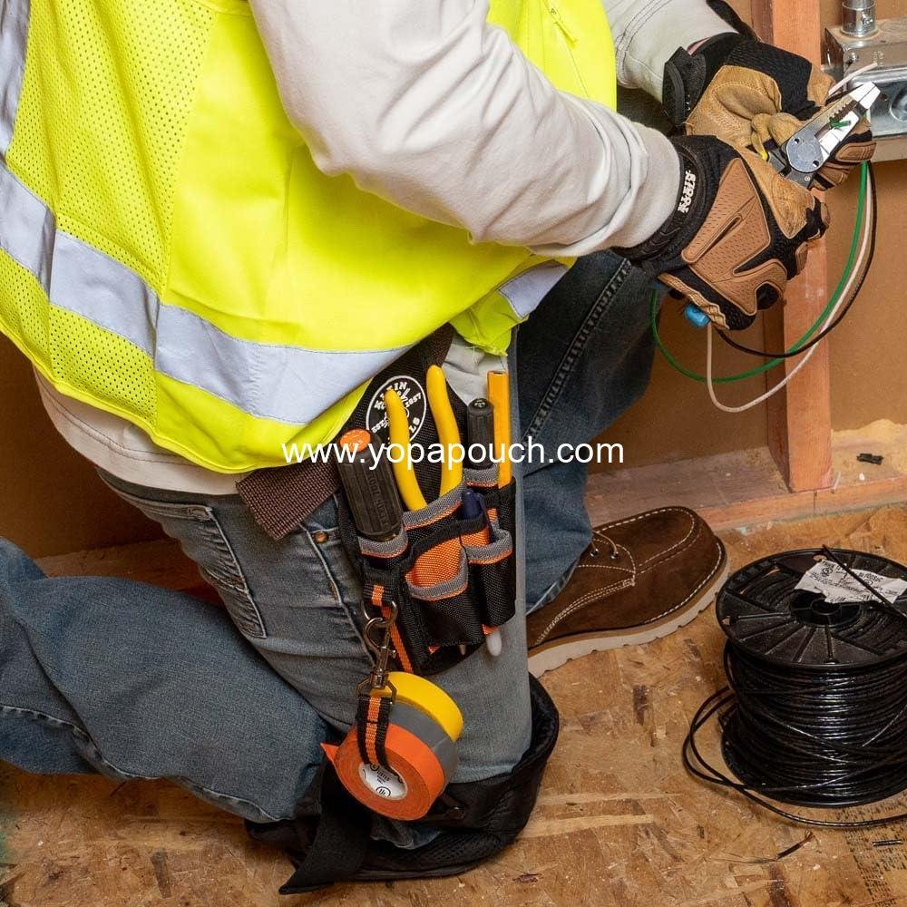 Wholesale 9-Pocket Maintenance Tool Pouch with Tape Thong and 2-Inch Tunnel Loop, Ideal for Electricians, Supplier