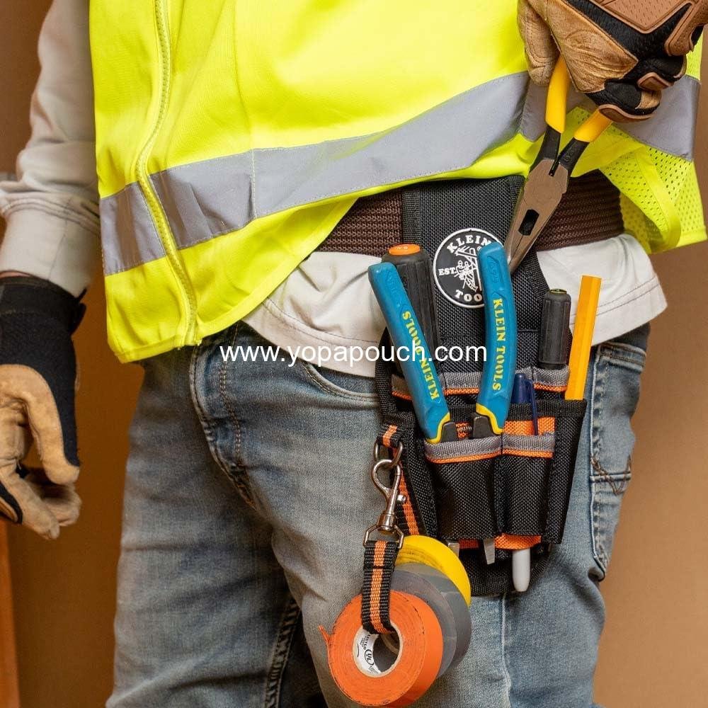 Wholesale 9-Pocket Maintenance Tool Pouch with Tape Thong and 2-Inch Tunnel Loop, Ideal for Electricians, Supplier