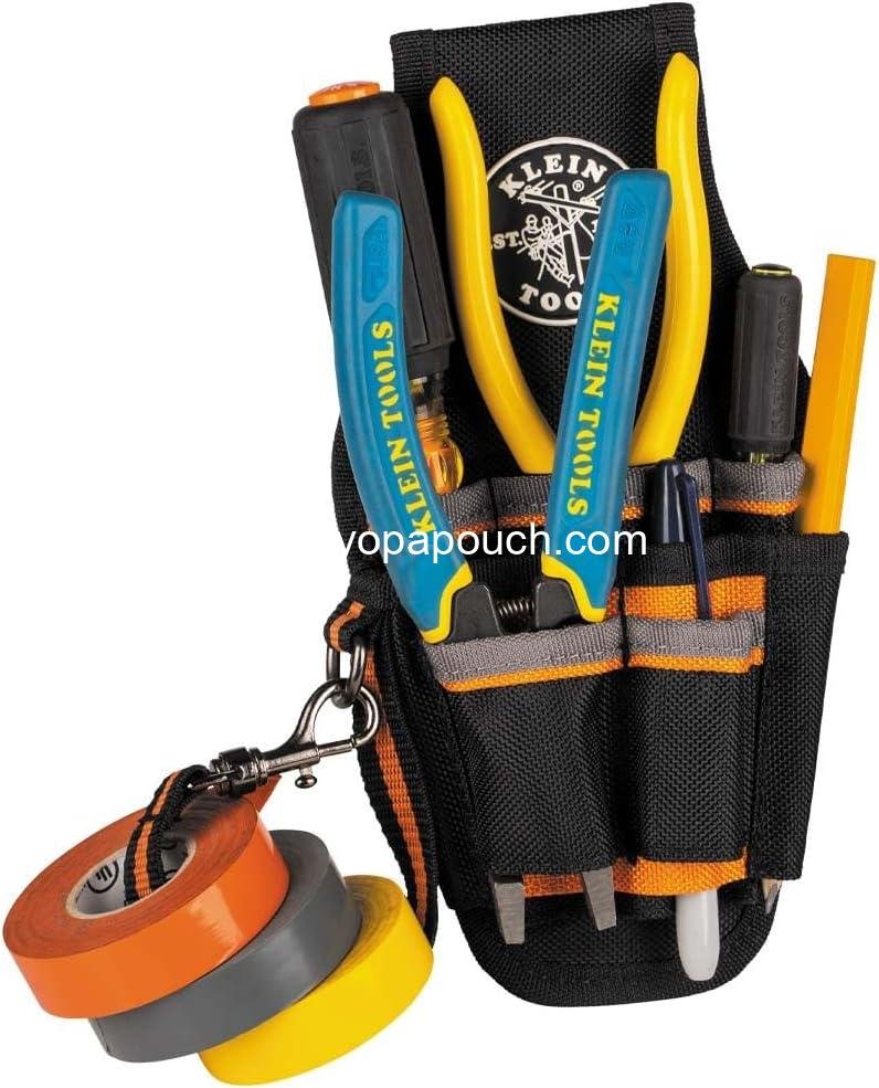 Wholesale 9-Pocket Maintenance Tool Pouch with Tape Thong and 2-Inch Tunnel Loop, Ideal for Electricians, Supplier