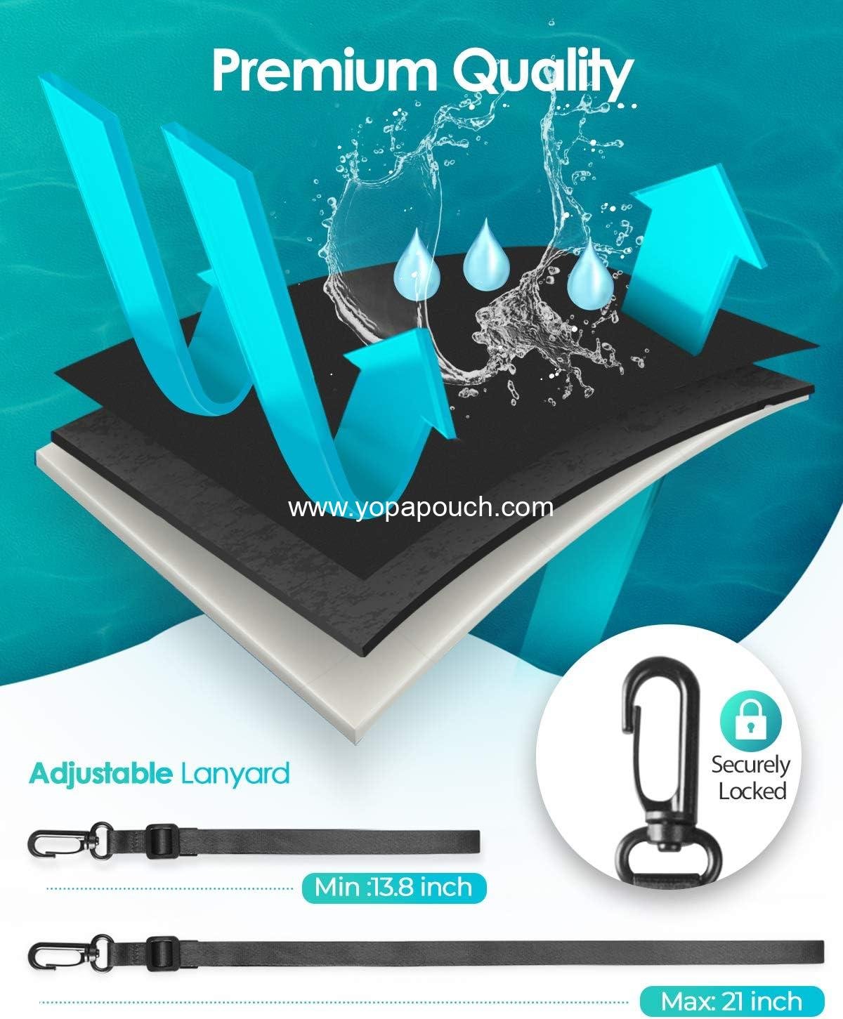 Wholesale Waterproof Phone Pouch Case for iPhone 17 16 15 14 13 Pro Max, IPX8 Cellphone Dry Bag, Beach Cruise Essentials 2 Pack - 8.3