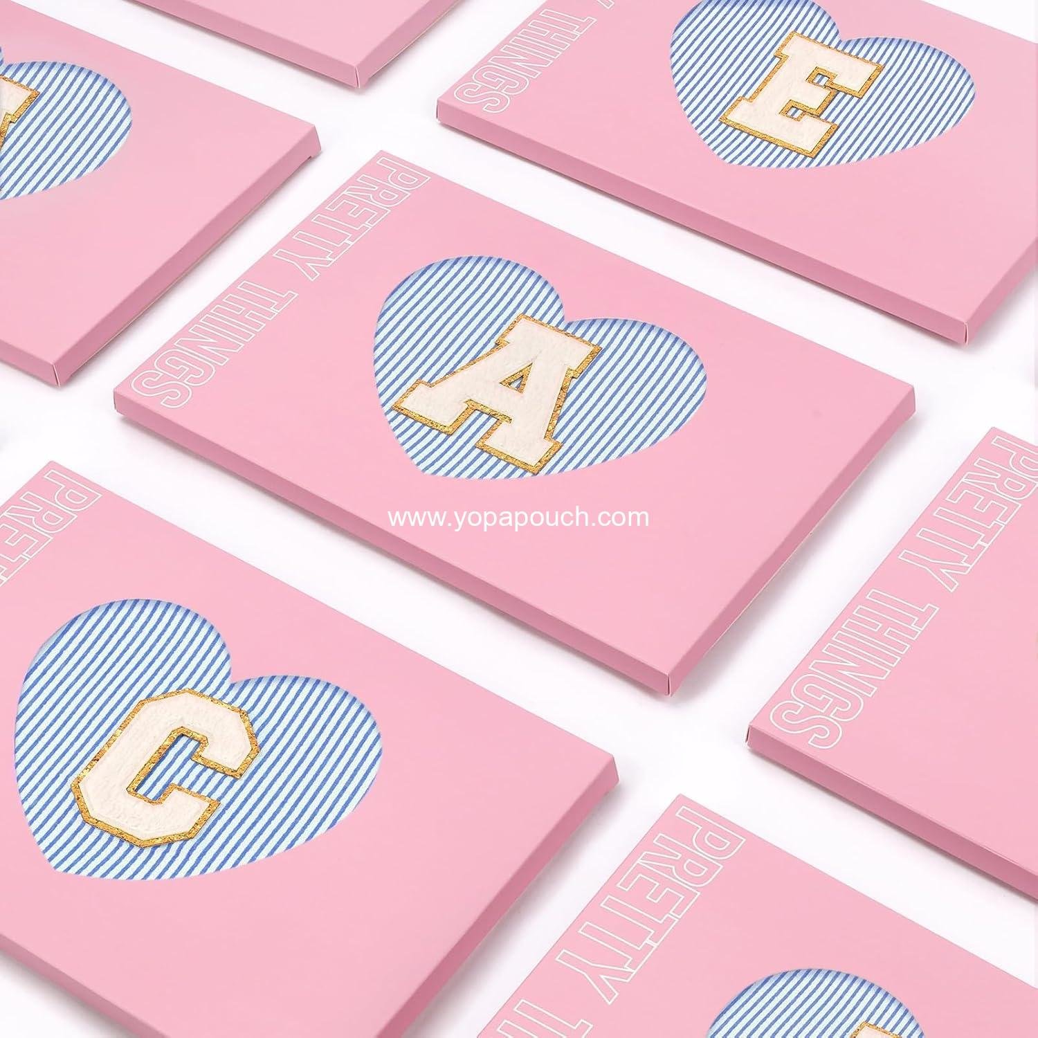 Wholesale 2 PCS Initial Makeup Bags for Women - Travel Toiletry Cosmetic Bags - Birthday Gifts for Girls Aged 11-18, Graduation Gifts, Trendy Teen Accessories - Blue Supplier