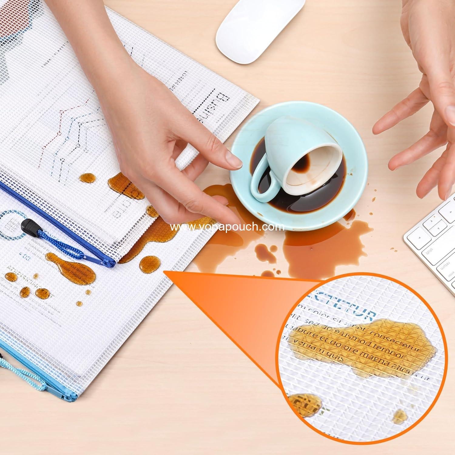 Wholesale 24 Pack A4 Letter Size Zipper Mesh Document Pouches in 10 Colors, Waterproof Bags for Board Games, Puzzles, Office Supplies, Toys, and Cosmetics Travel Storage - Supplier