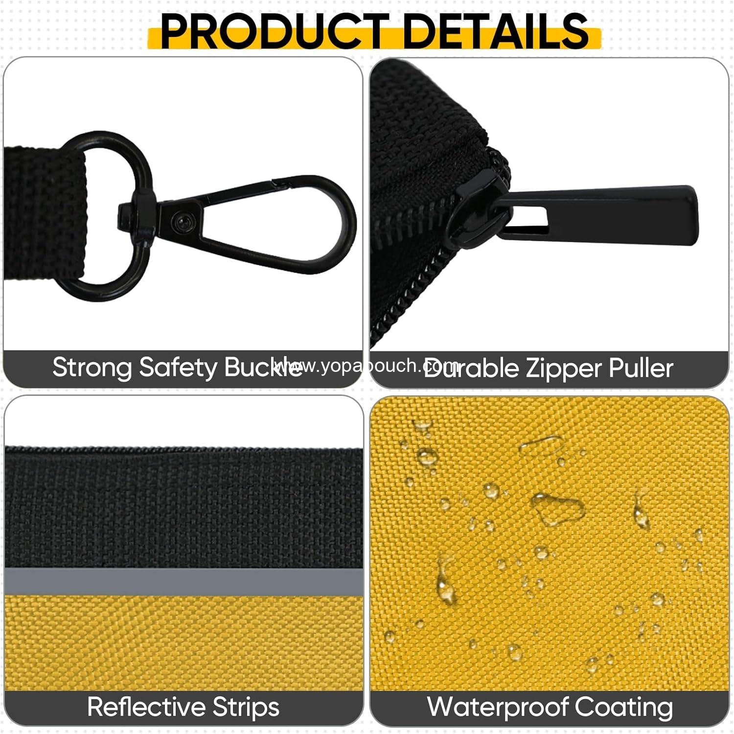 Wholesale Waterproof Utility Tool Pouches with Zipper, 1680D Oxford Small Tool Bags for Organizers and Storage (6 Pack Combo) - Supplier