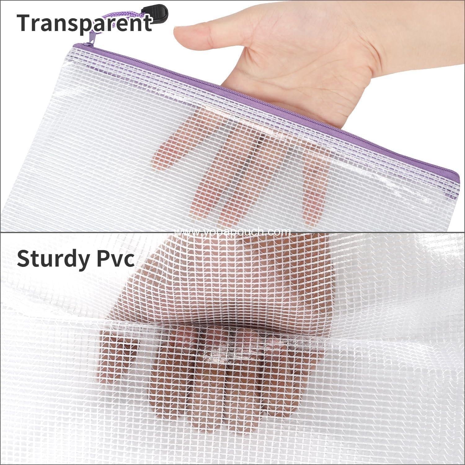 Wholesale 30pcs Mesh Zipper Pouch Bags, 8 Sizes in 8 Colors, Waterproof Pouches with Slide Fastener for Organization and Multipurpose Use in Travel, School, Office, and Home - Manufacturer