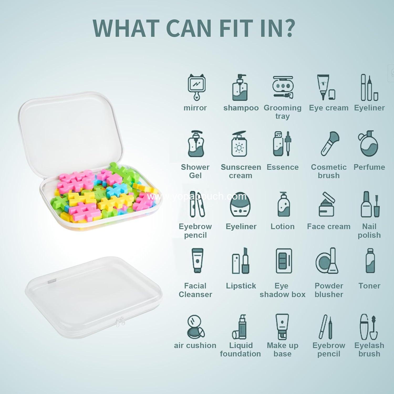 Wholesale Hard Sided Clear Zipper Case for Storage - Professional-Grade Plastic Pencil Case, Toy Storage Bin, Toiletry Pouch, Travel Organizer, Cosmetic Bag (White, 2 Pack, Medium) - Supplier