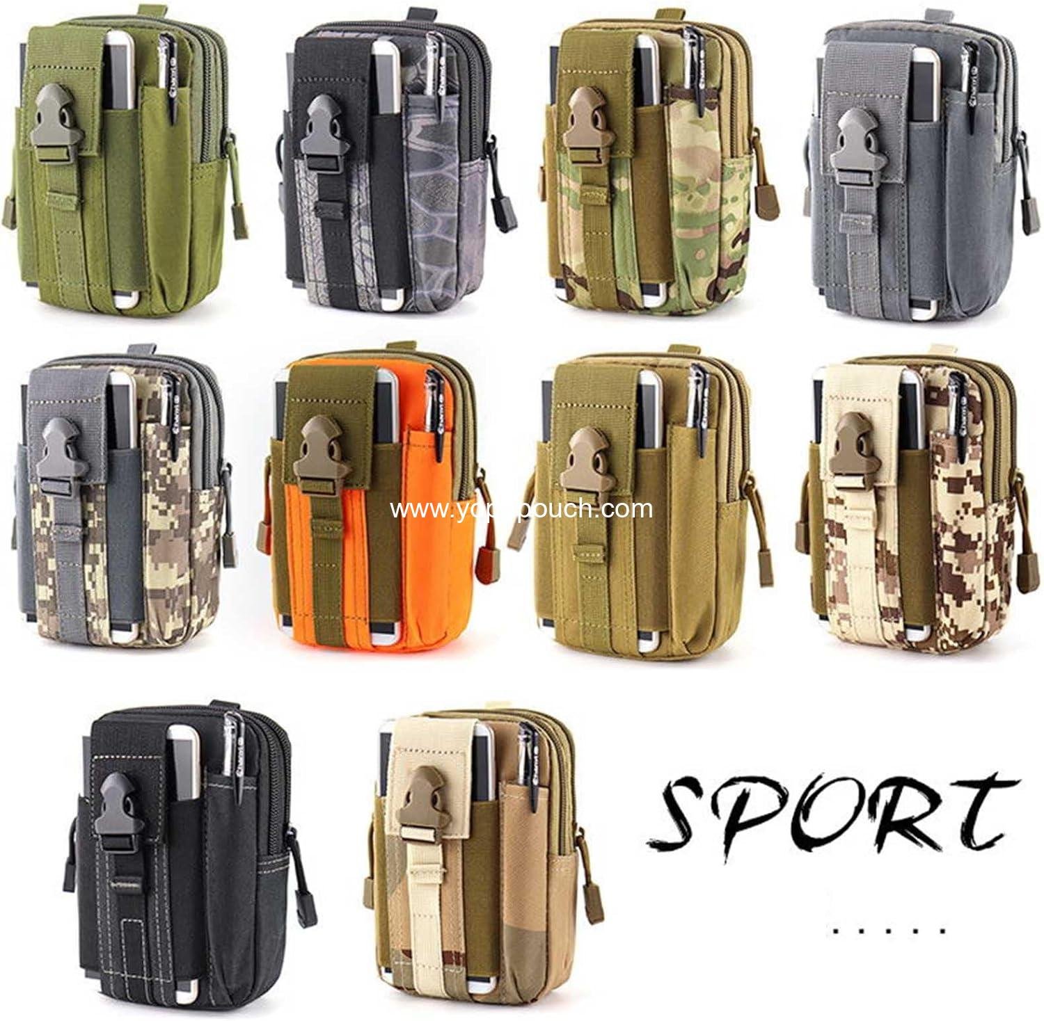 Wholesale Tactical Molle Pouch Universal EDC Waist Bag Belt Pouches Outdoor Gear Tool Pocket with Cell Phone Holster Factory