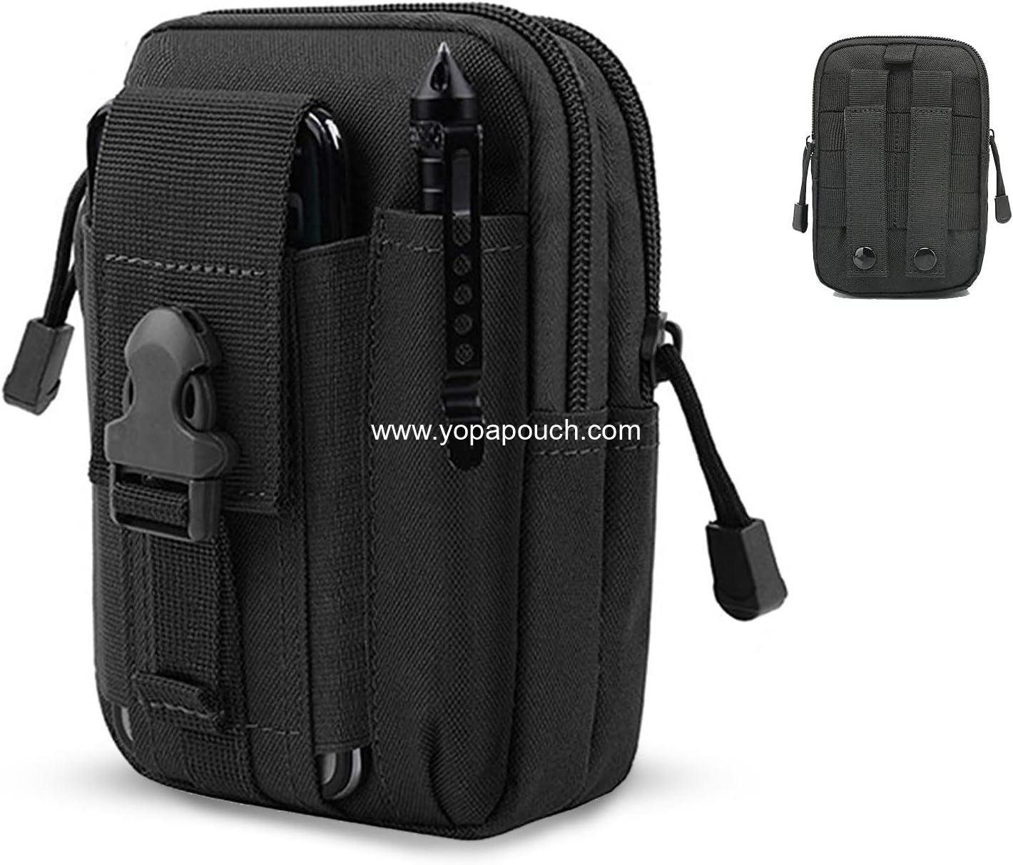 Tactical Molle Pouch, Universal EDC Waist Bag Belt Pouches, Outdoor Belt Bags Gear Tool Gadget Pocket with Cell Phone Holster