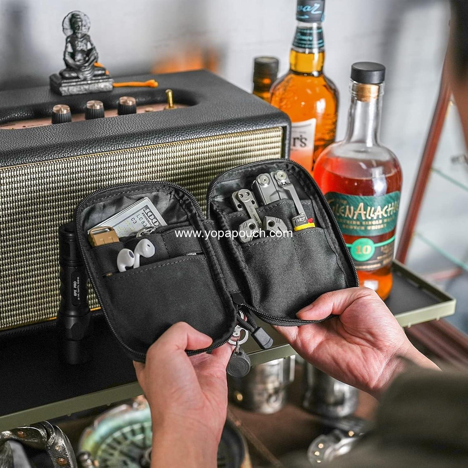 Wholesale Nylon EDC Pocket Organizer with Patches & D-Ring, Multitool Organizer for EDC Gear - Manufacturer