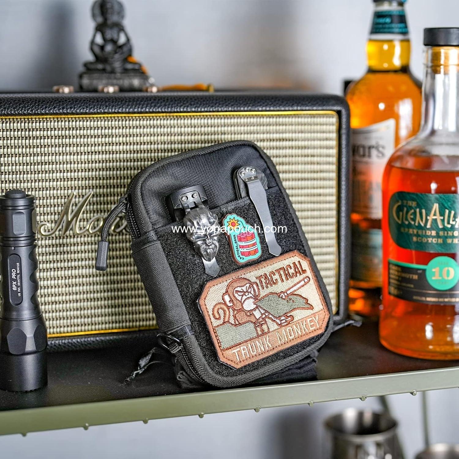 Wholesale Nylon EDC Pocket Organizer with Patches & D-Ring, Multitool Organizer for EDC Gear - Manufacturer