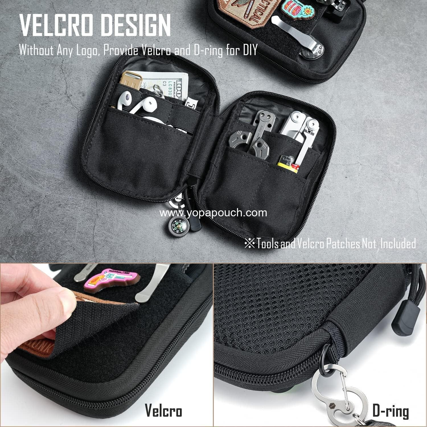 Wholesale Nylon EDC Pocket Organizer with Patches & D-Ring, Multitool Organizer for EDC Gear - Manufacturer