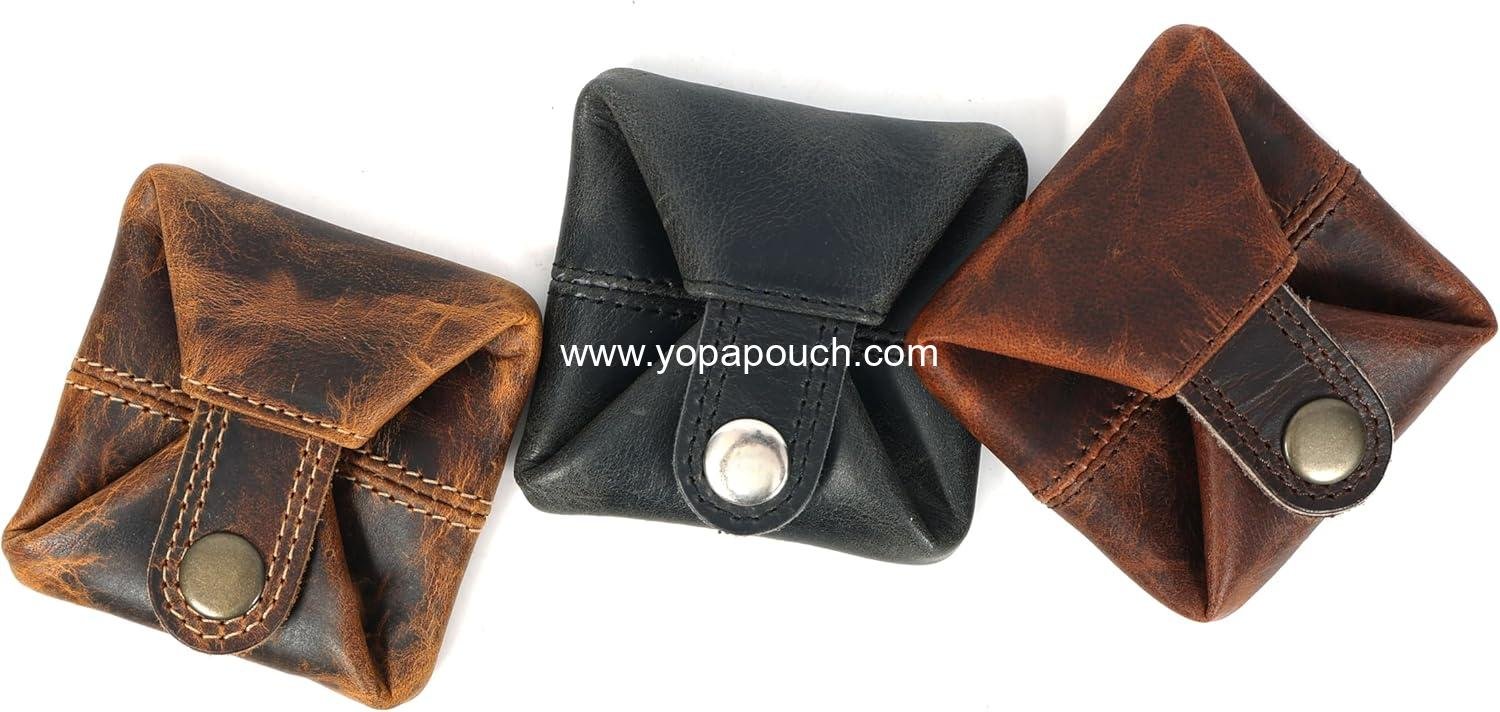 Wholesale Leather Coin Pouch - Compact Change Holder Mini Pocket Wallet for Men & Women Antique Brown - Supplier Wholesale Leather Coin Pouch - Compact Change Holder Mini Pocket Wallet for Men & Women Antique Brown - Supplier