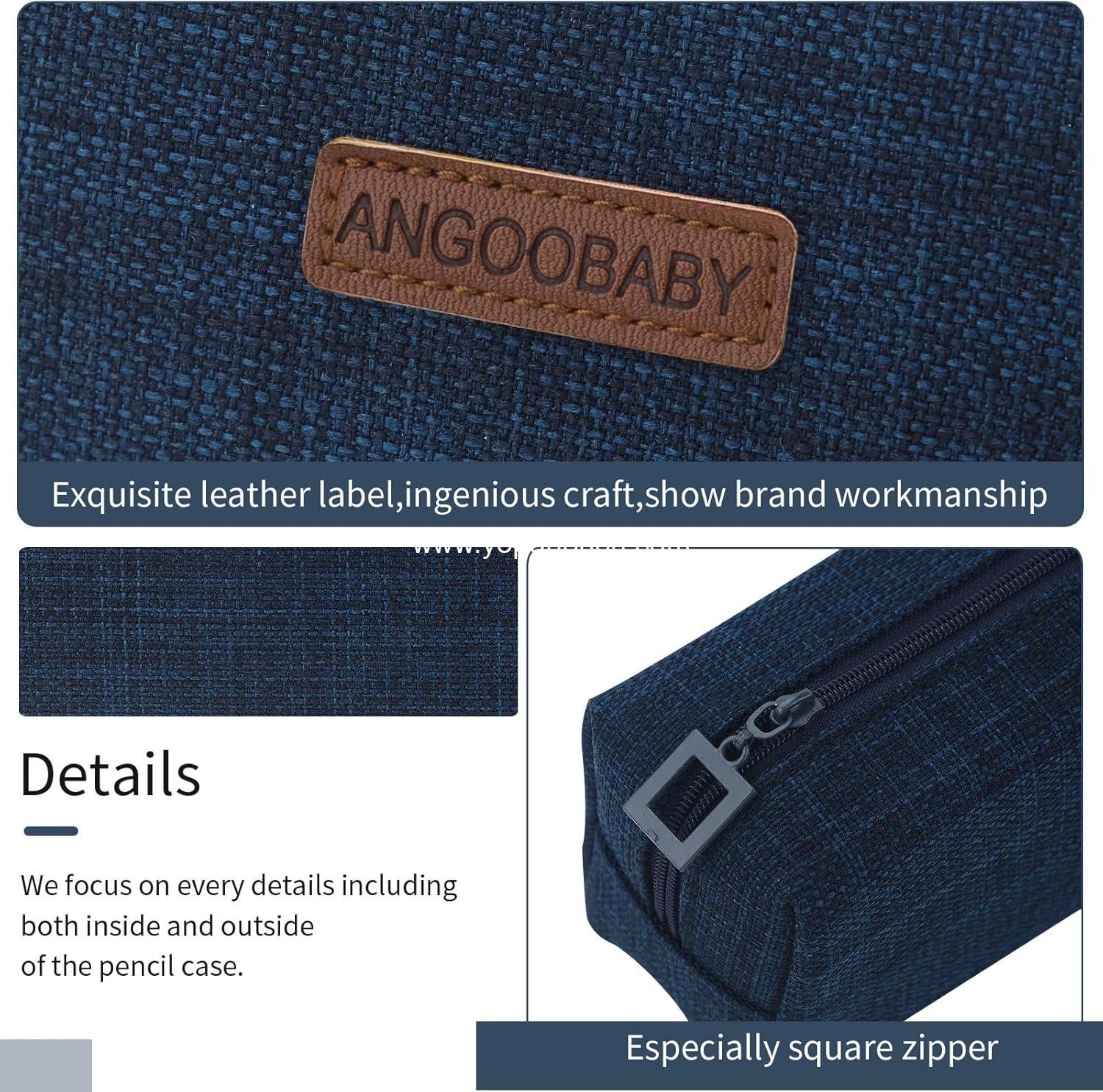 Wholesale Small Pencil Case Student Pouch Coin Cosmetic Bag Office Organizer for Teen School - Dark Blue Supplier