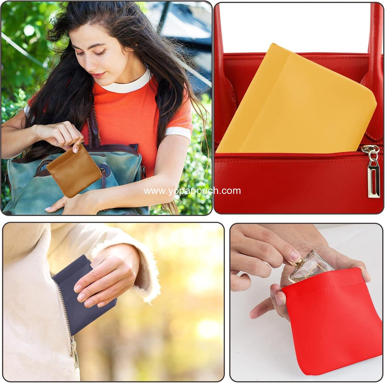 Wholesale 4Pcs Pocket Cosmetic Bag Set, Leather Small Makeup Pouch for Women, Portable No Zipper Coin Purse and Jewelry Pouch, Travel Storage for Cosmetics and Headphones, Factory Wholesale 4Pcs Pocket Cosmetic Bag Set, Leather Small Makeup Pouch for Women, Portable No Zipper Coin Purse and Jewelry Pouch, Travel Storage for Cosmetics and Headphones, Factory