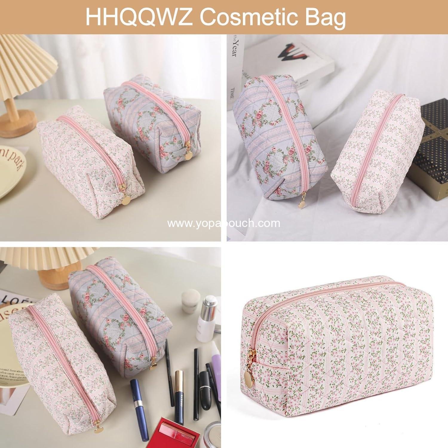 OEM Makeup Bag Travel Cosmetic Pouch for Women and Girls, Floral Toiletry Organizer and Portable Storage (Pink) - Supplier OEM Makeup Bag Travel Cosmetic Pouch for Women and Girls, Floral Toiletry Organizer and Portable Storage (Pink) - Supplier