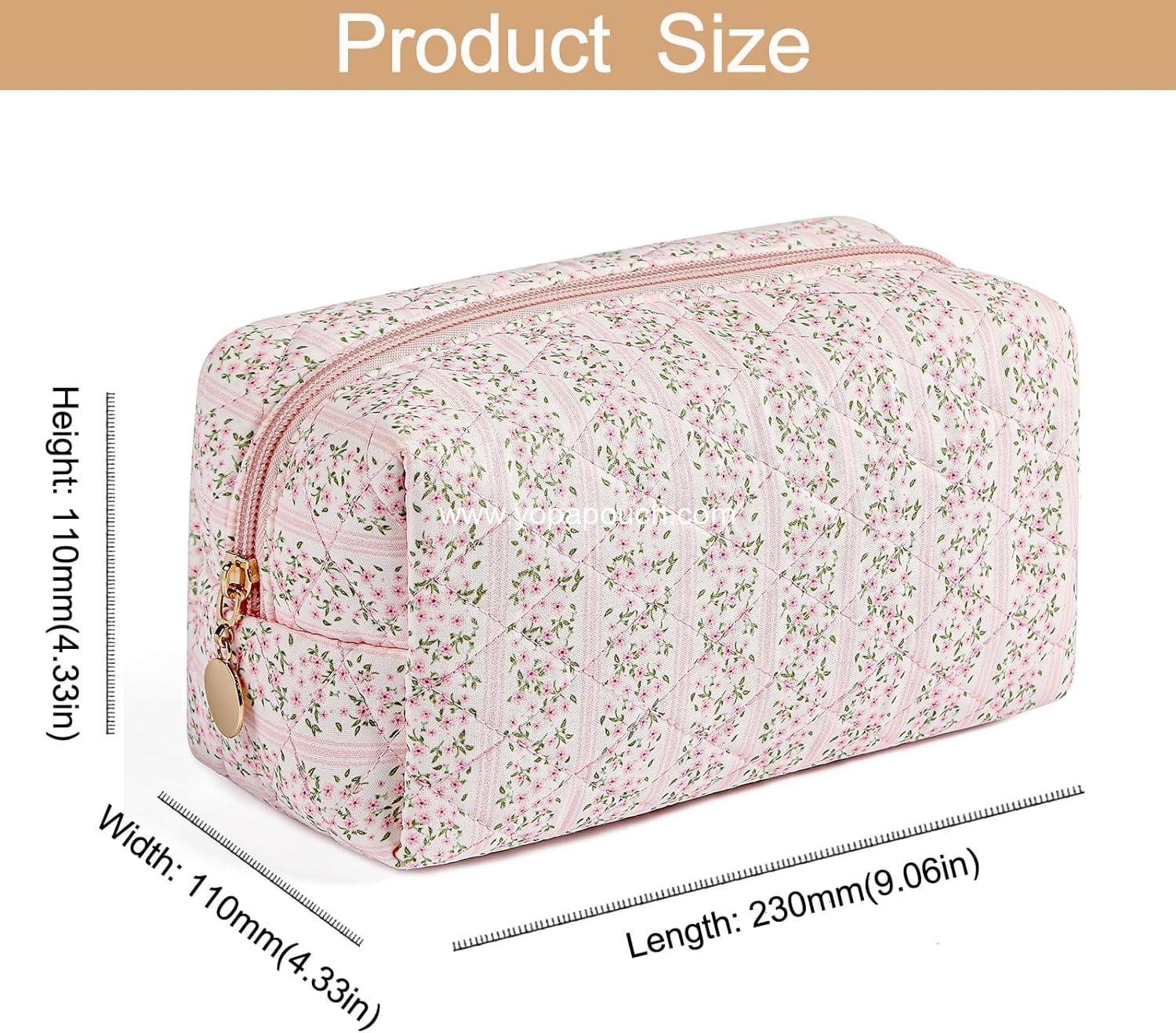 OEM Makeup Bag Travel Cosmetic Pouch for Women and Girls, Floral Toiletry Organizer and Portable Storage (Pink) - Supplier OEM Makeup Bag Travel Cosmetic Pouch for Women and Girls, Floral Toiletry Organizer and Portable Storage (Pink) - Supplier