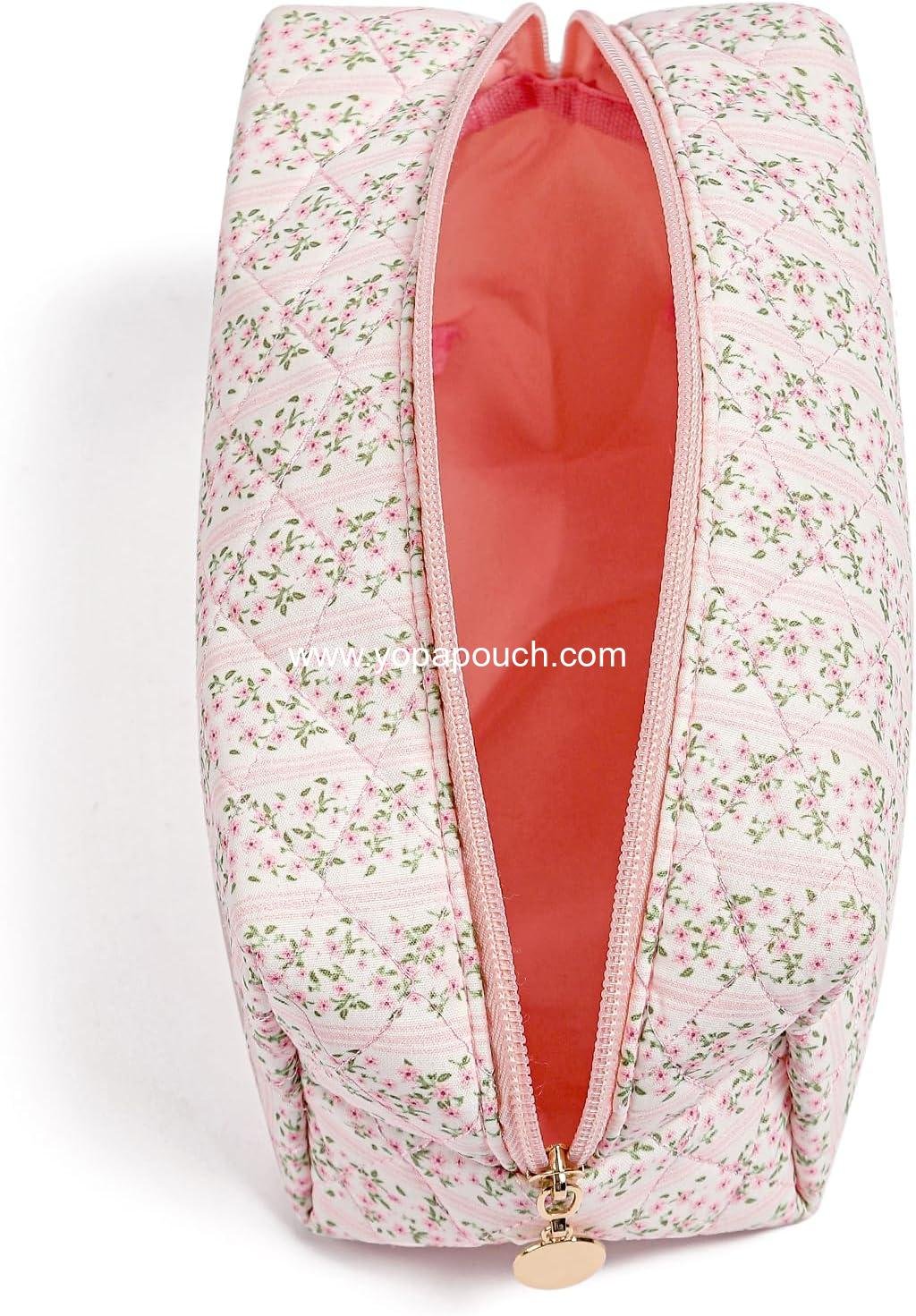 OEM Makeup Bag Travel Cosmetic Pouch for Women and Girls, Floral Toiletry Organizer and Portable Storage (Pink) - Supplier OEM Makeup Bag Travel Cosmetic Pouch for Women and Girls, Floral Toiletry Organizer and Portable Storage (Pink) - Supplier