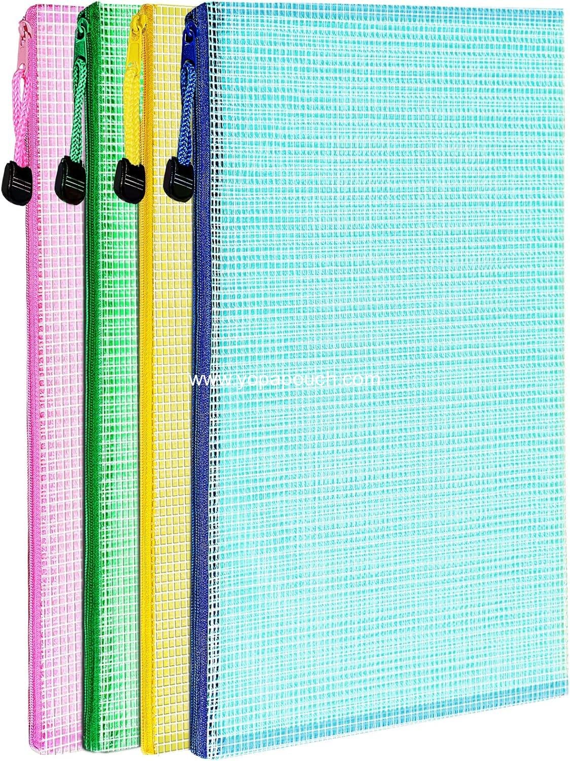 Wholesale 4 pcs Mesh Zipper Pouch Bags, 13.2" x 9.2" Storage Bags for Organizing Toys, Puzzles, Board Games, Travel, and Files - ODM Supplier