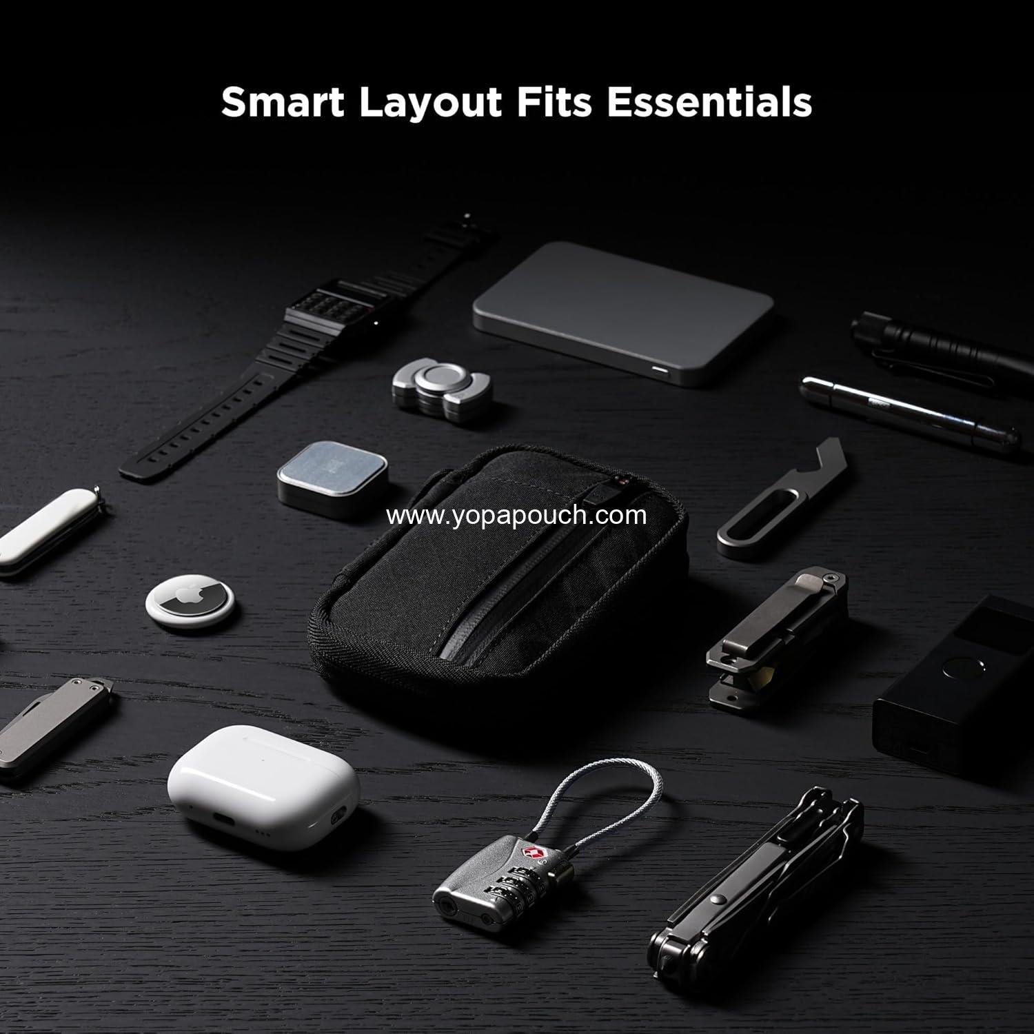 Wholesale Small EDC Organizer Pouch for Electronics and Cables - Weatherproof 300D UV Resistant Fabric with YKK Zipper for Daily Use and Travel - Supplier