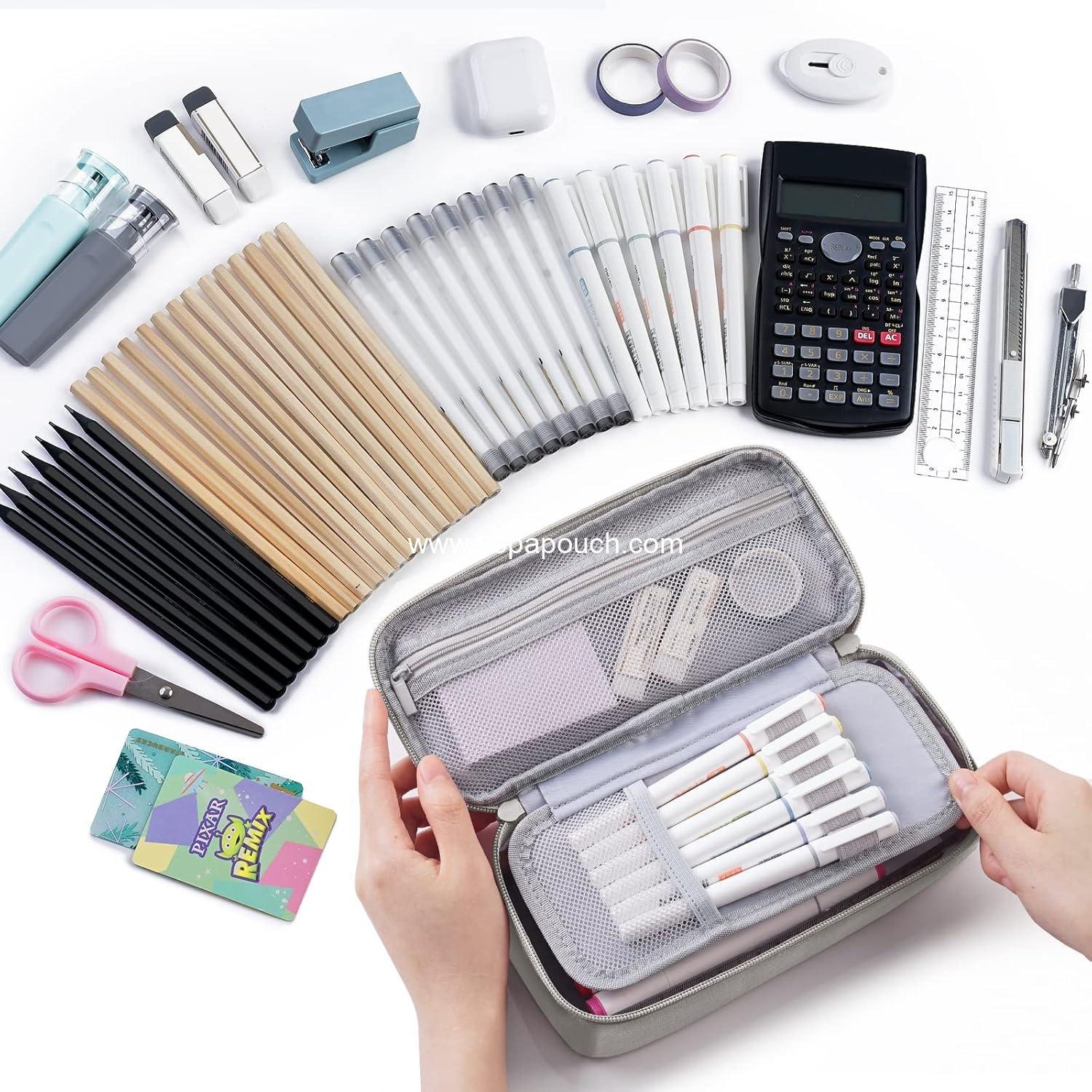 Wholesale Large Storage Pencil Case Organizer for Stationery, Back-to-School Essential, Teacher Must-Have, Big Pencil Pouch, Marker Case, College & High School Supplies - Supplier