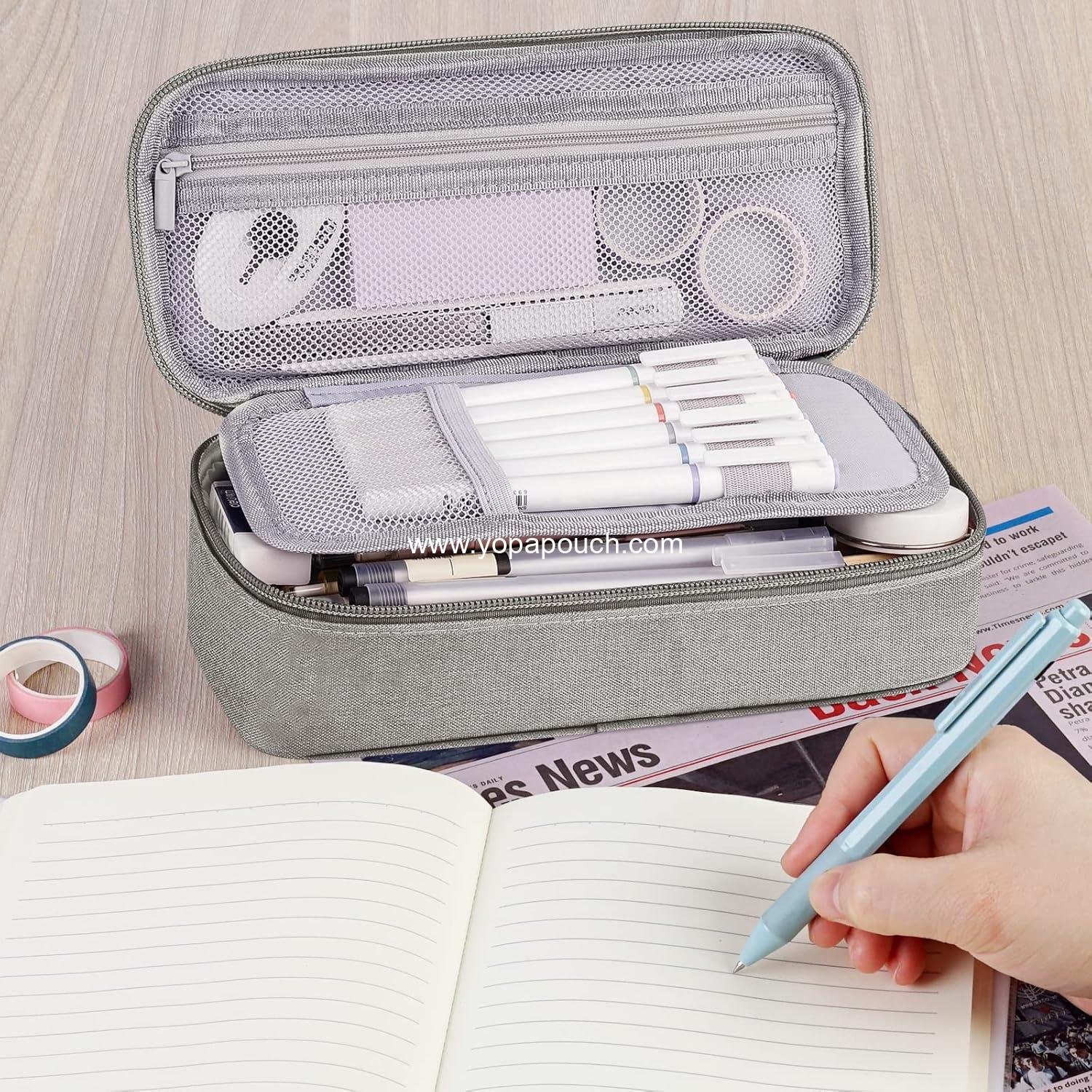 Wholesale Large Storage Pencil Case Organizer for Stationery, Back-to-School Essential, Teacher Must-Have, Big Pencil Pouch, Marker Case, College & High School Supplies - Supplier