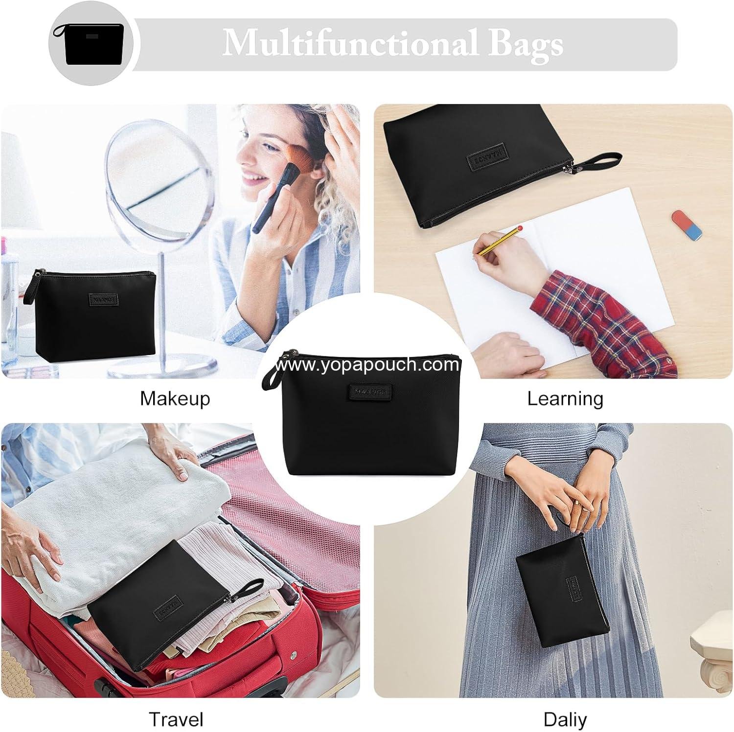 Wholesale Small Makeup Bag for Women - PU Leather Travel Makeup Pouch with Zipper for Purse - Versatile Makeup Organizer for Traveling Manufacturer Wholesale Small Makeup Bag for Women - PU Leather Travel Makeup Pouch with Zipper for Purse - Versatile Makeup Organizer for Traveling Manufacturer