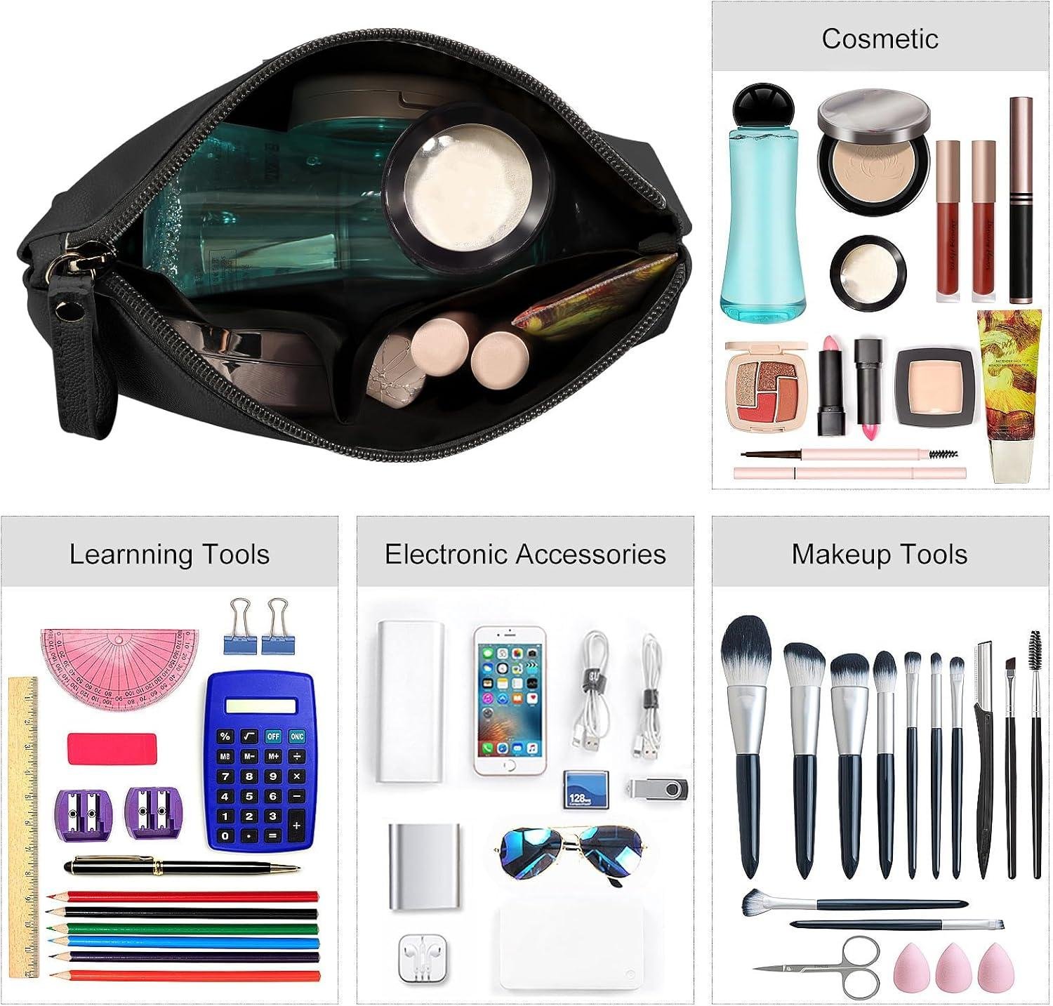 Wholesale Small Makeup Bag for Women - PU Leather Travel Makeup Pouch with Zipper for Purse - Versatile Makeup Organizer for Traveling Manufacturer Wholesale Small Makeup Bag for Women - PU Leather Travel Makeup Pouch with Zipper for Purse - Versatile Makeup Organizer for Traveling Manufacturer