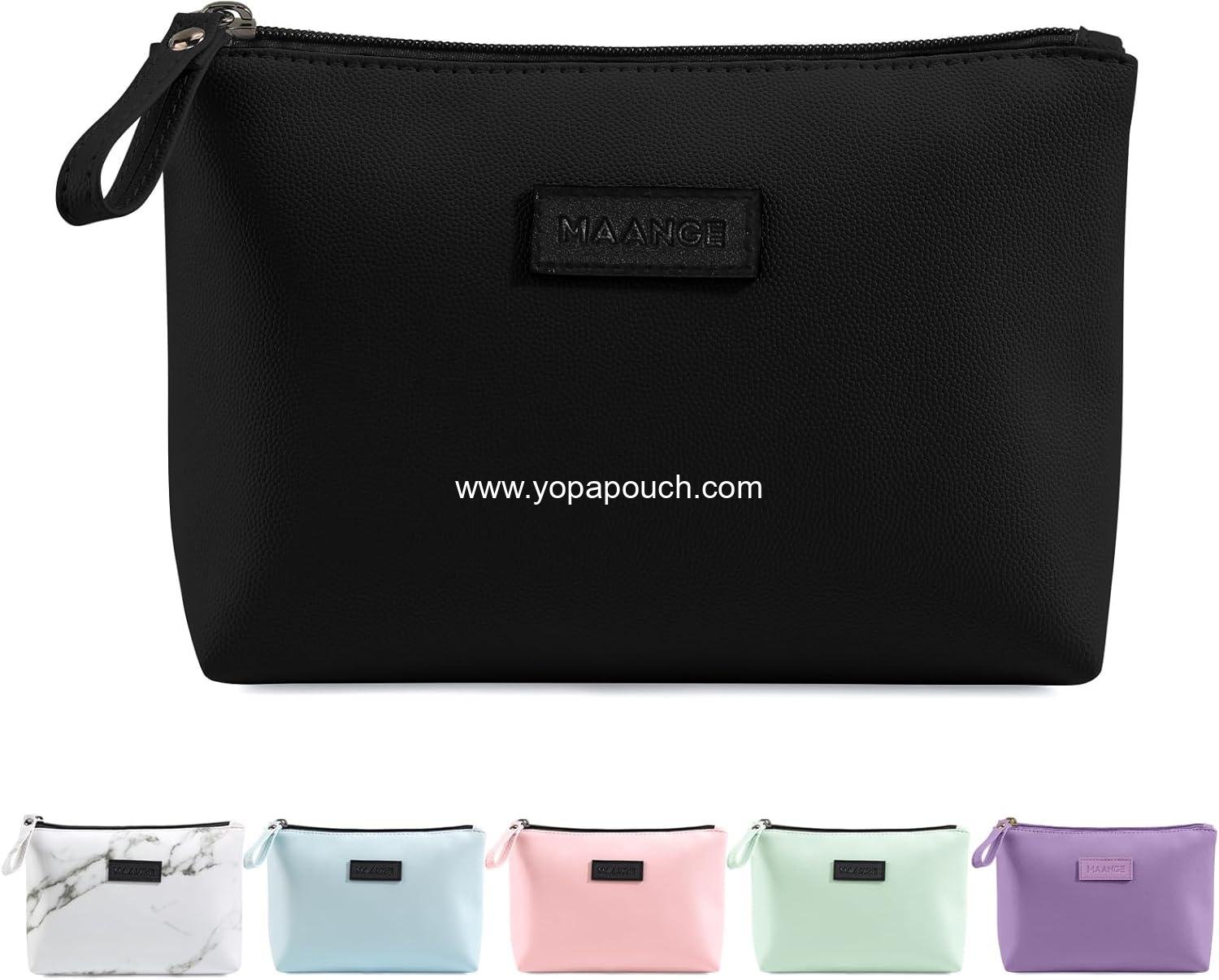 Wholesale Small Makeup Bag for Women - PU Leather Travel Makeup Pouch with Zipper for Purse - Versatile Makeup Organizer for Traveling Manufacturer