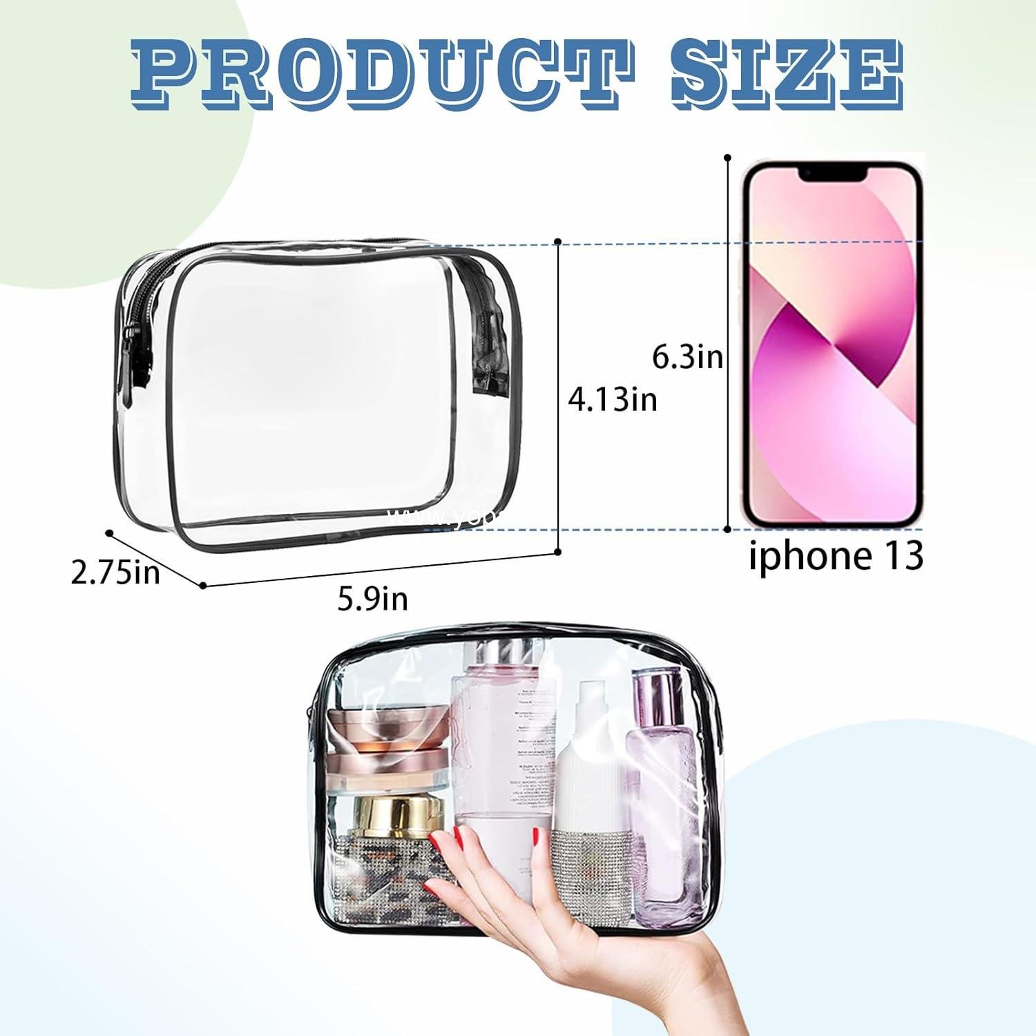 Wholesale 16 Pieces Clear Makeup Bags, TSA Approved Toiletry Bags for Travel, PVC Waterproof Small Pouches with Zipper for Men and Women, Carry-on Travel Essentials Cosmetic Bags (Black) - Supplier Wholesale 16 Pieces Clear Makeup Bags, TSA Approved Toiletry Bags for Travel, PVC Waterproof Small Pouches with Zipper for Men and Women, Carry-on Travel Essentials Cosmetic Bags (Black) - Supplier