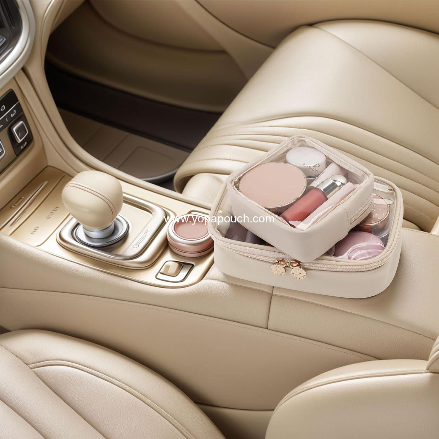 Wholesale Clear Mini Makeup Bag Travel Toiletry Pouch for Women, Cute Organizers and Car Accessories, 7.5