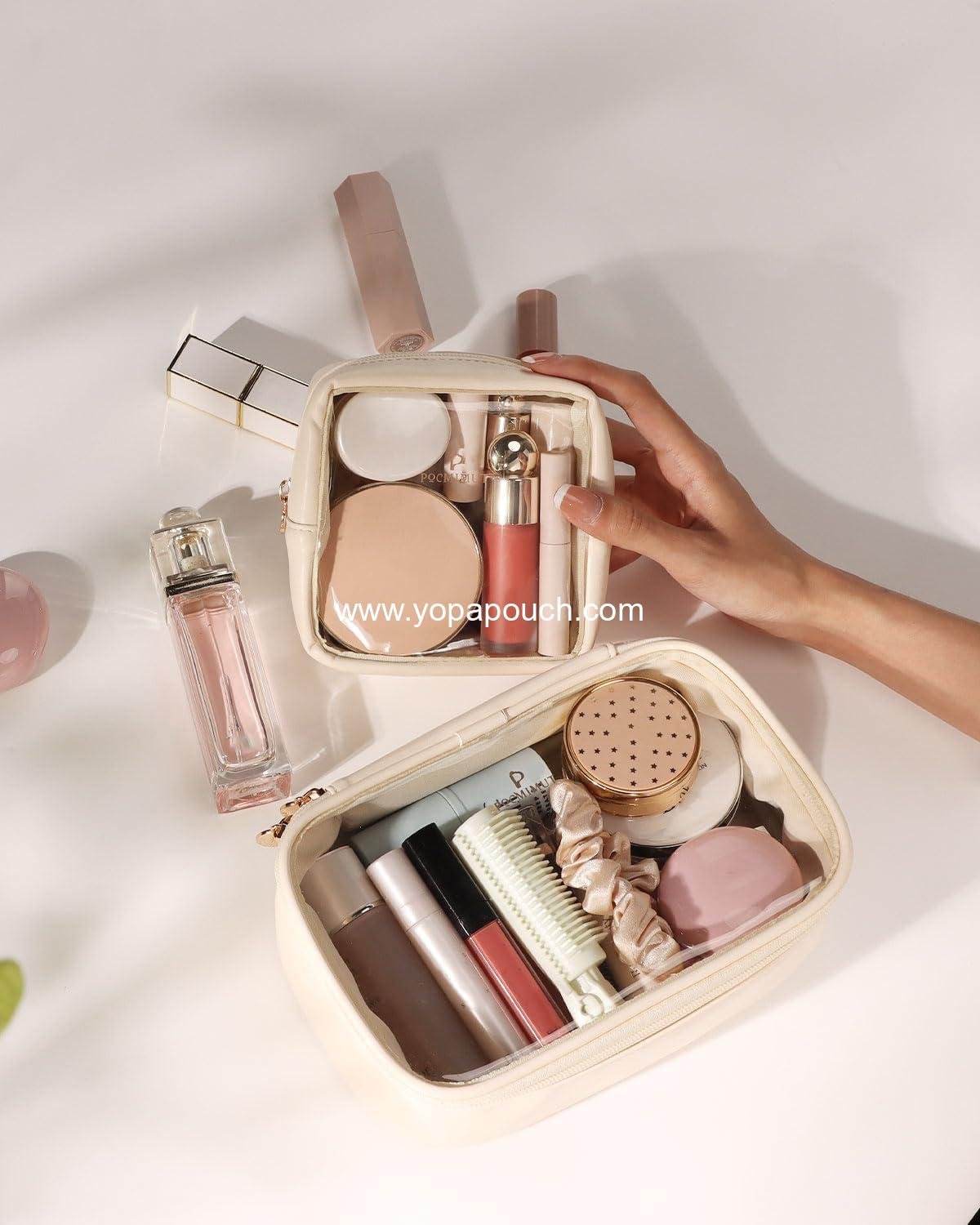 Wholesale Clear Mini Makeup Bag Travel Toiletry Pouch for Women, Cute Organizers and Car Accessories, 7.5