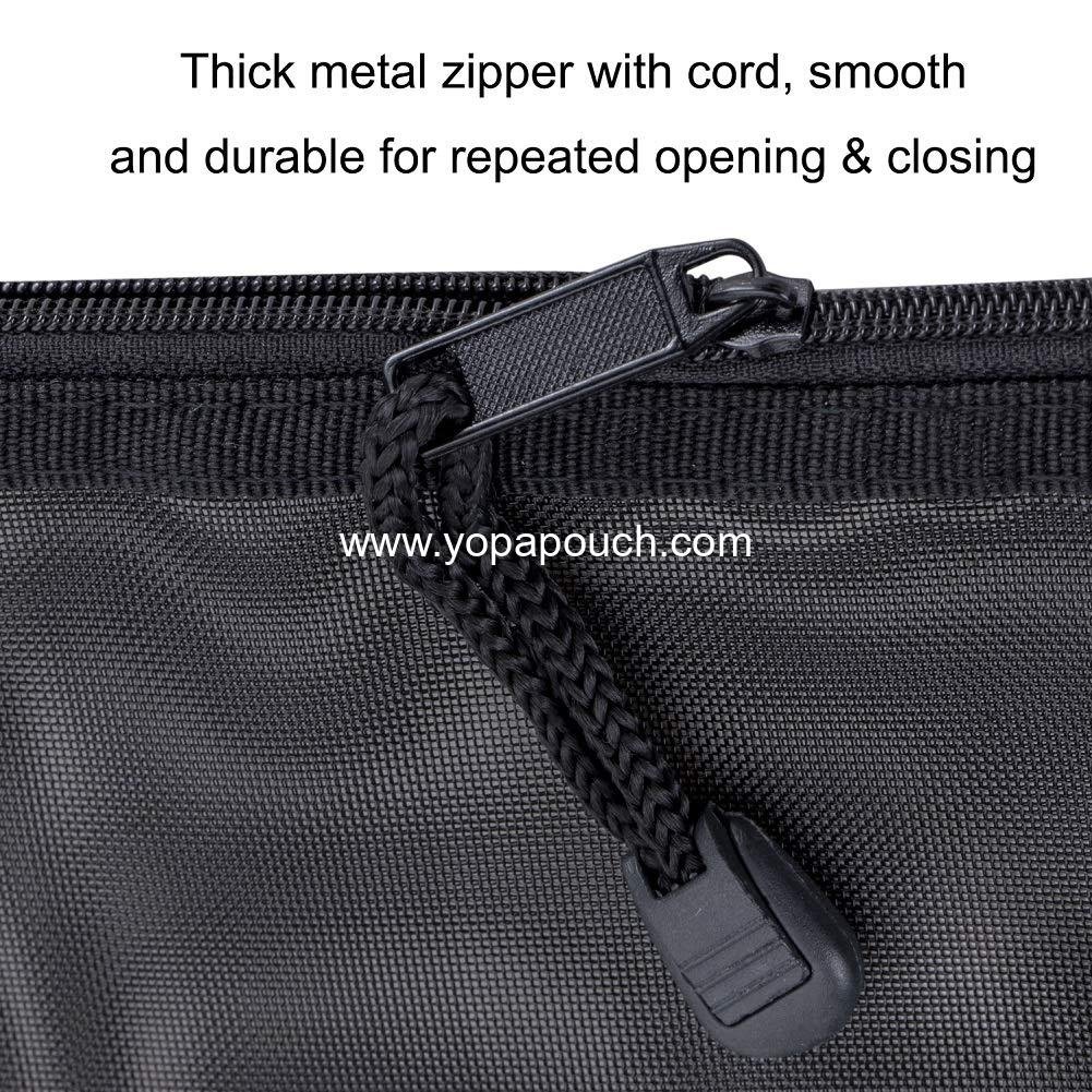 Wholesale Nylon Mesh Cosmetic Zipper Bags, 6PCS Black Makeup Pouches Travel Organizer Case (A5 x 3, A6 x 3) - Supplier