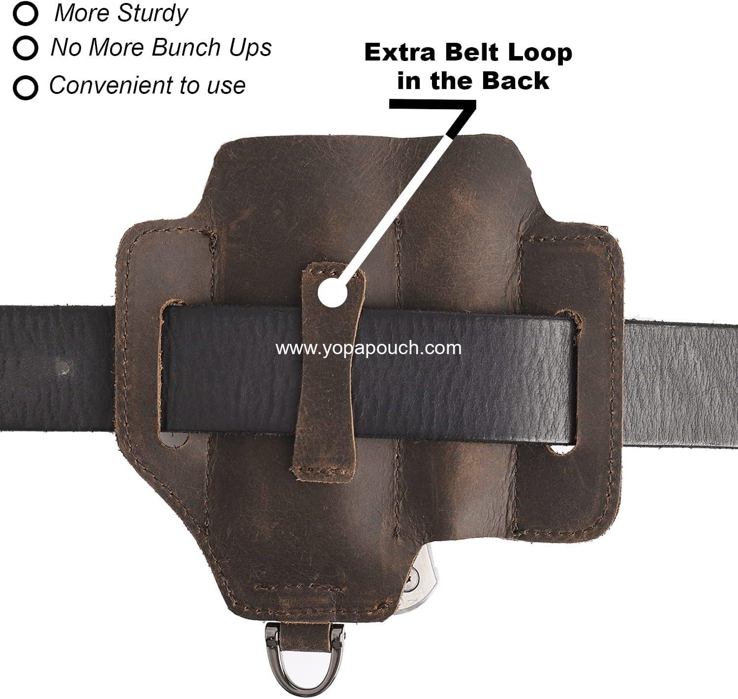 Wholesale Leather Multitool Sheath EDC Belt Organizer for Work and Daily Use, Leatherman Sheath, Pocket Organizer for Flashlight and Multitool, Gifts for Men, Dark Brown - Supplier