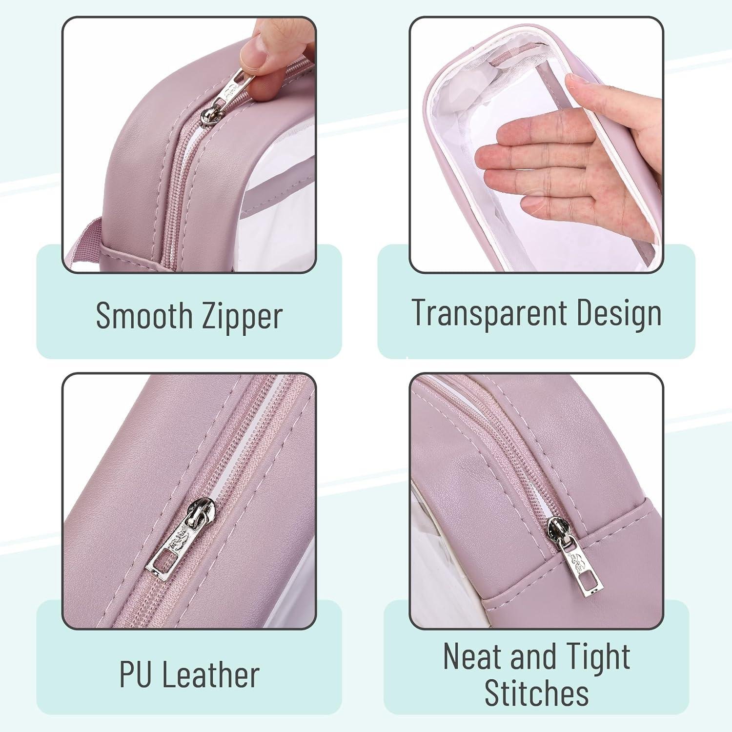 Wholesale Clear Pencil Pouch - Pink Clear Pencil Case,  Durable Pencil Bags, Clear Pouch, Factory