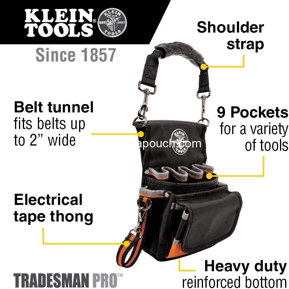 Wholesale Tool Pouch, Tradesman Pro Design with Electrical Tape Thong, Reinforced Bottom, 9 Pockets - Supplier