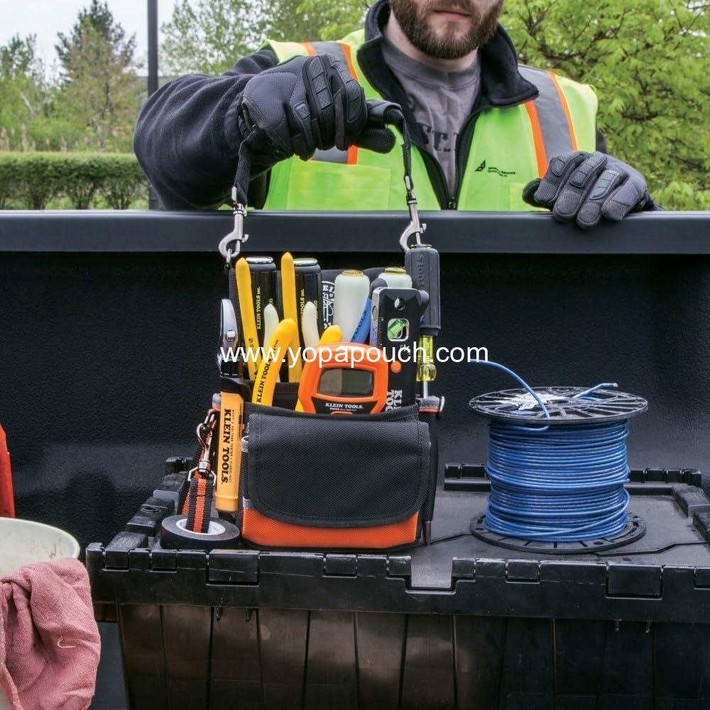 Wholesale Tool Pouch, Tradesman Pro Design with Electrical Tape Thong, Reinforced Bottom, 9 Pockets - Supplier