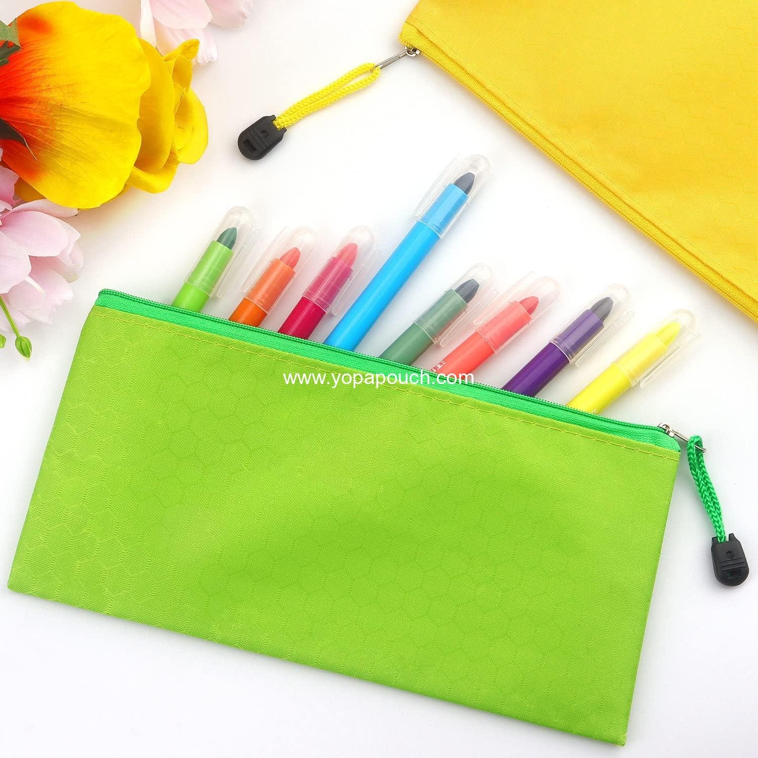 Wholesale 12 Pack Zipper Pencil Pouches, Waterproof Pencil Cases for Organizing Office Supplies, Bills, Cosmetics, and Travel Accessories, Supplier