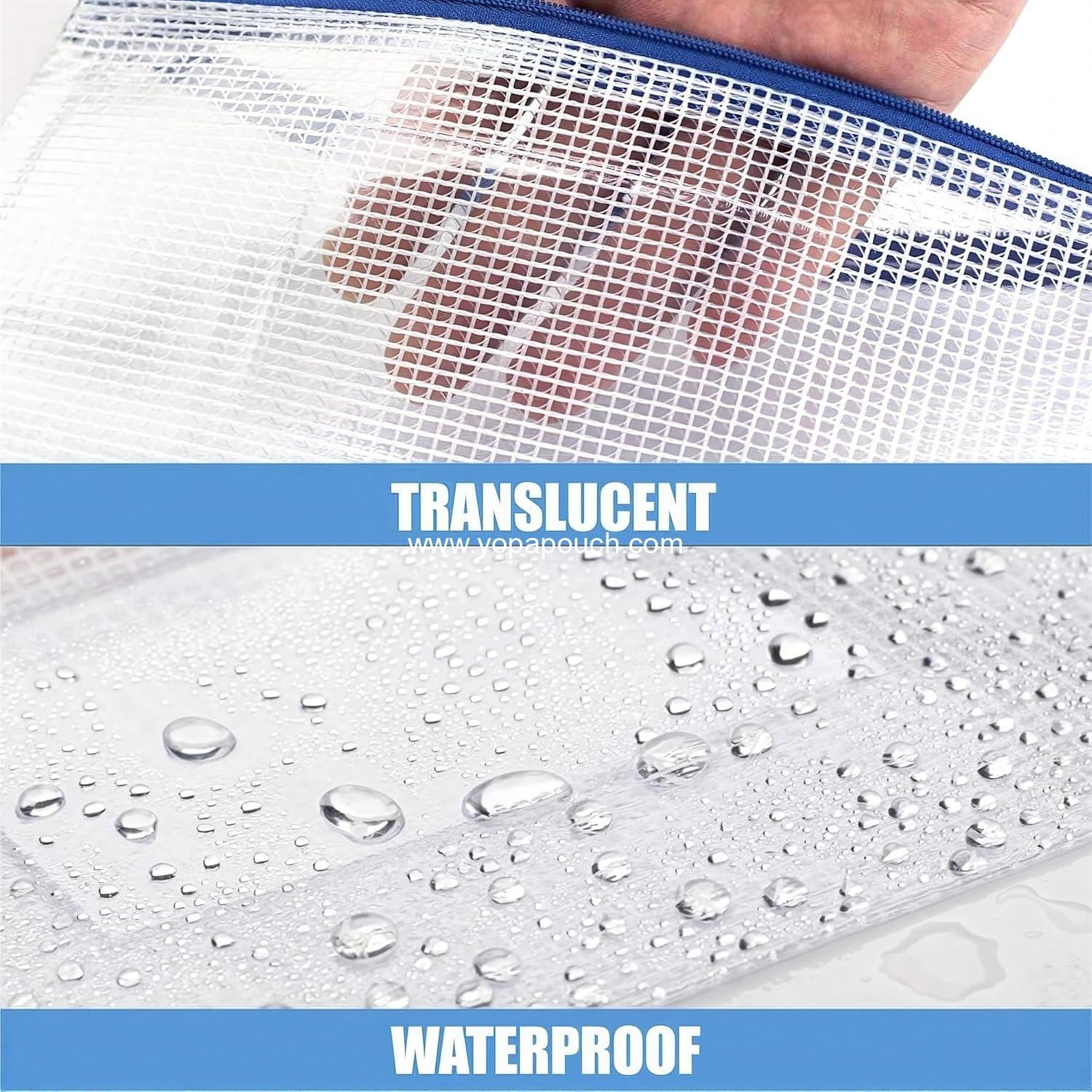 Wholesale 24 Pack Mesh Zipper Pouch Bags with Label Pocket, A6 (9.1×4.7 in) Small Pencil Cases for Organizing, Clear Plastic Pouches for School Supplies Storage, Money Envelopes for Cash, Manufacturer