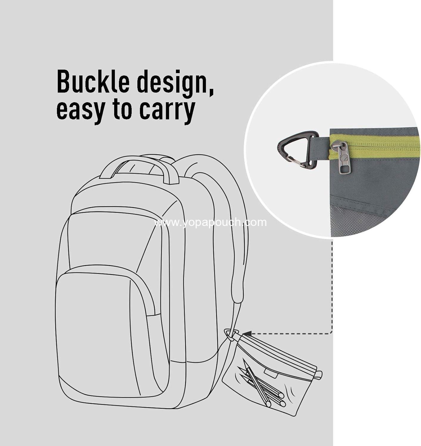 Wholesale Water-Resistant Zipper Pouch, Medium Mesh Storage Bags for Travel and Office (Gray) - Supplier