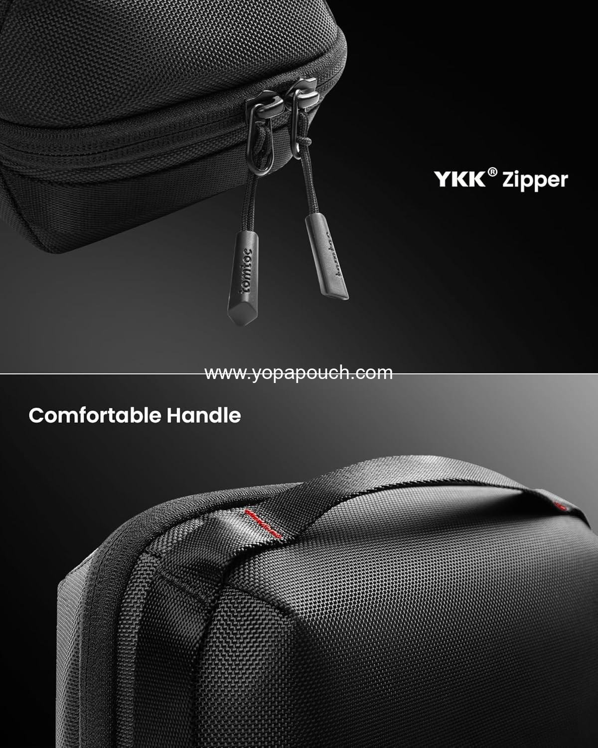 Wholesale Water-Resistant Electronic Organizer Pouch for MacBook Charger, Cables, Power Bank, and Hard Drive with Removable Card Slots for USB Adapter and Memory Card - Black Supplier