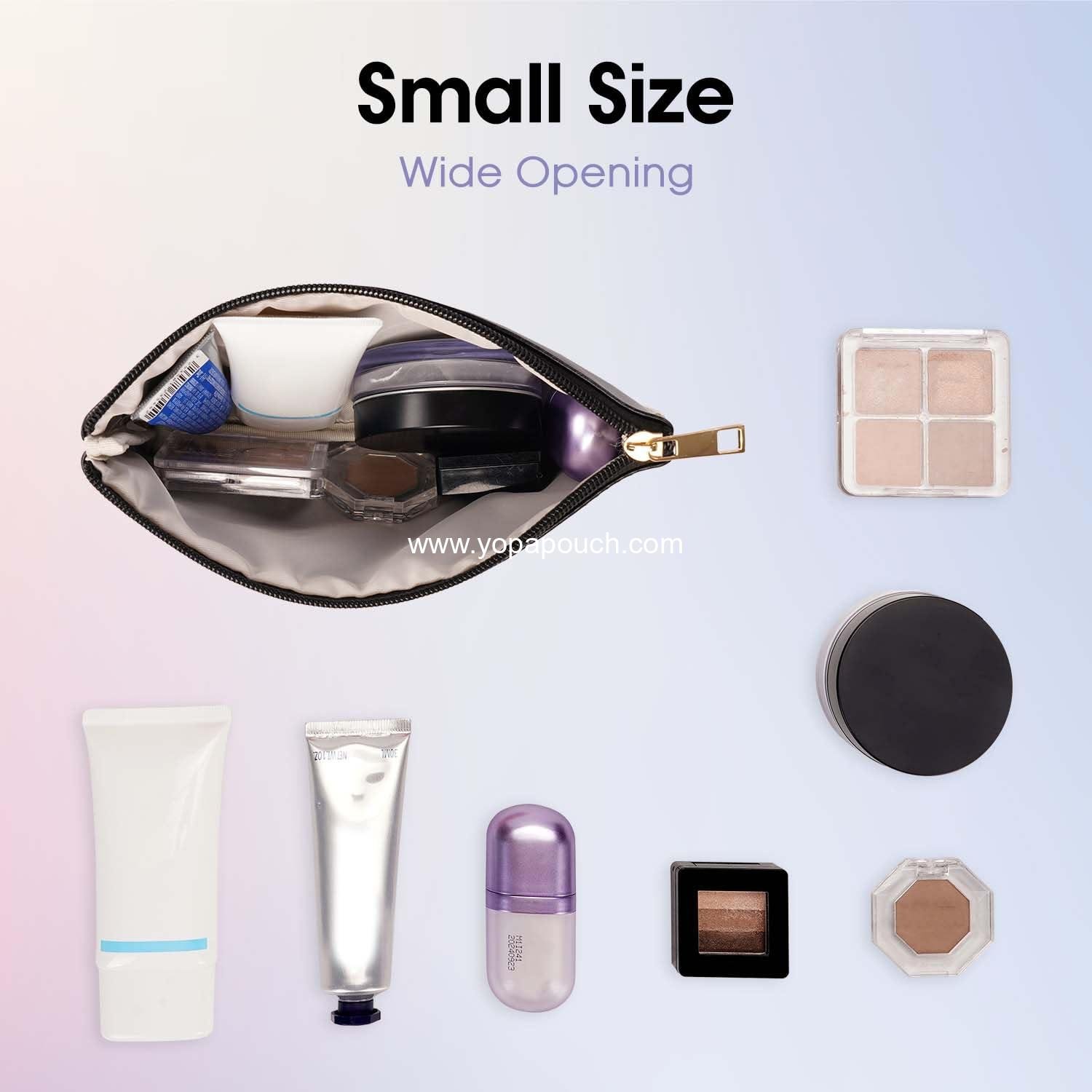 Wholesale Small Cosmetic Bag 2 Pack Vegan Leather Makeup Pouch with Zipper for Women, Cute Travel Pouch, 7x4 inches, Black, Supplier Wholesale Small Cosmetic Bag 2 Pack Vegan Leather Makeup Pouch with Zipper for Women, Cute Travel Pouch, 7x4 inches, Black, Supplier