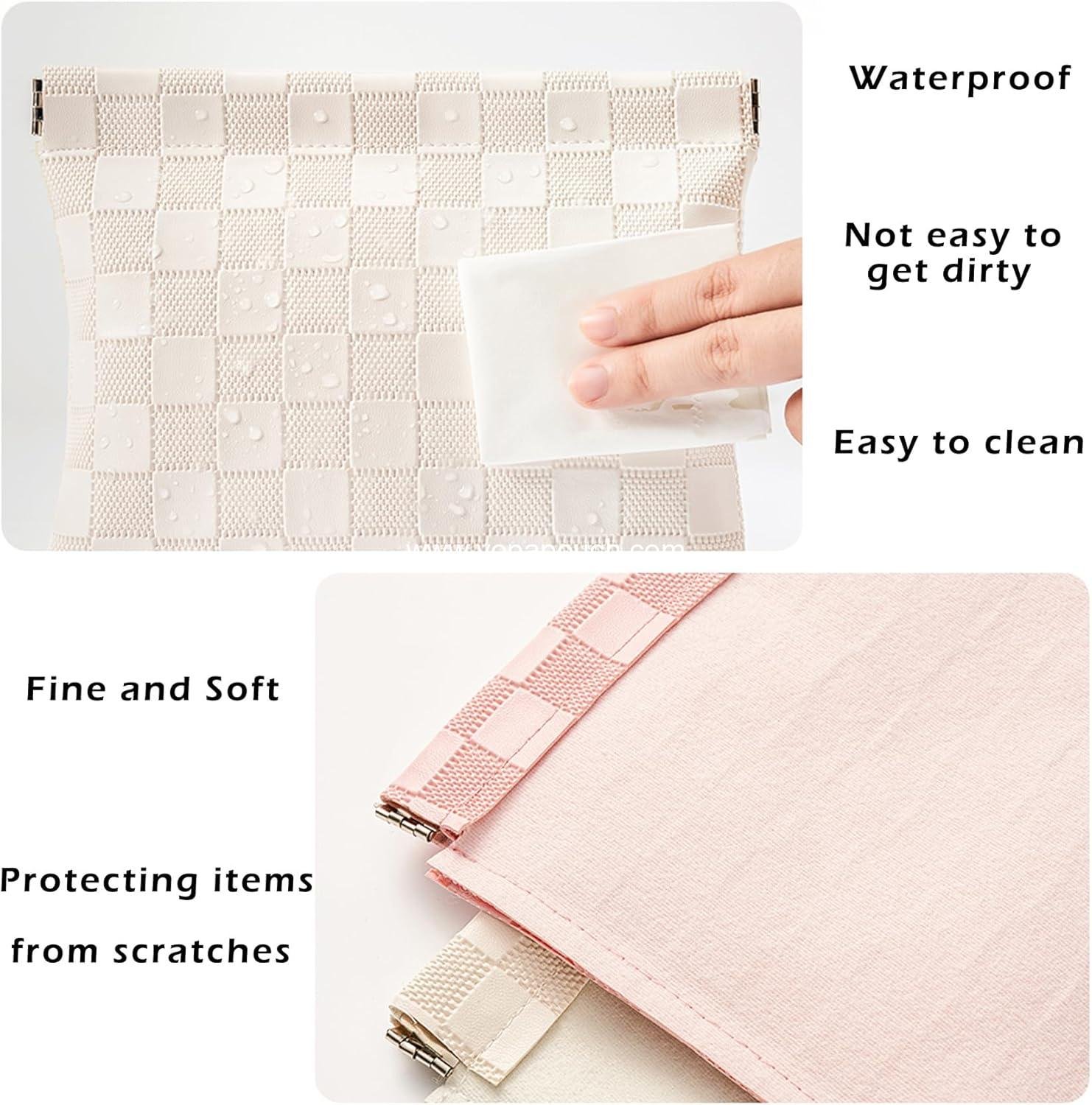 Wholesale Waterproof Leather Pocket Cosmetic Bag for Purse, Coin Purse, and Lipstick Organizer, Travel Storage Pouch, Portable Self-Closing Small Makeup Kit for Women - Supplier