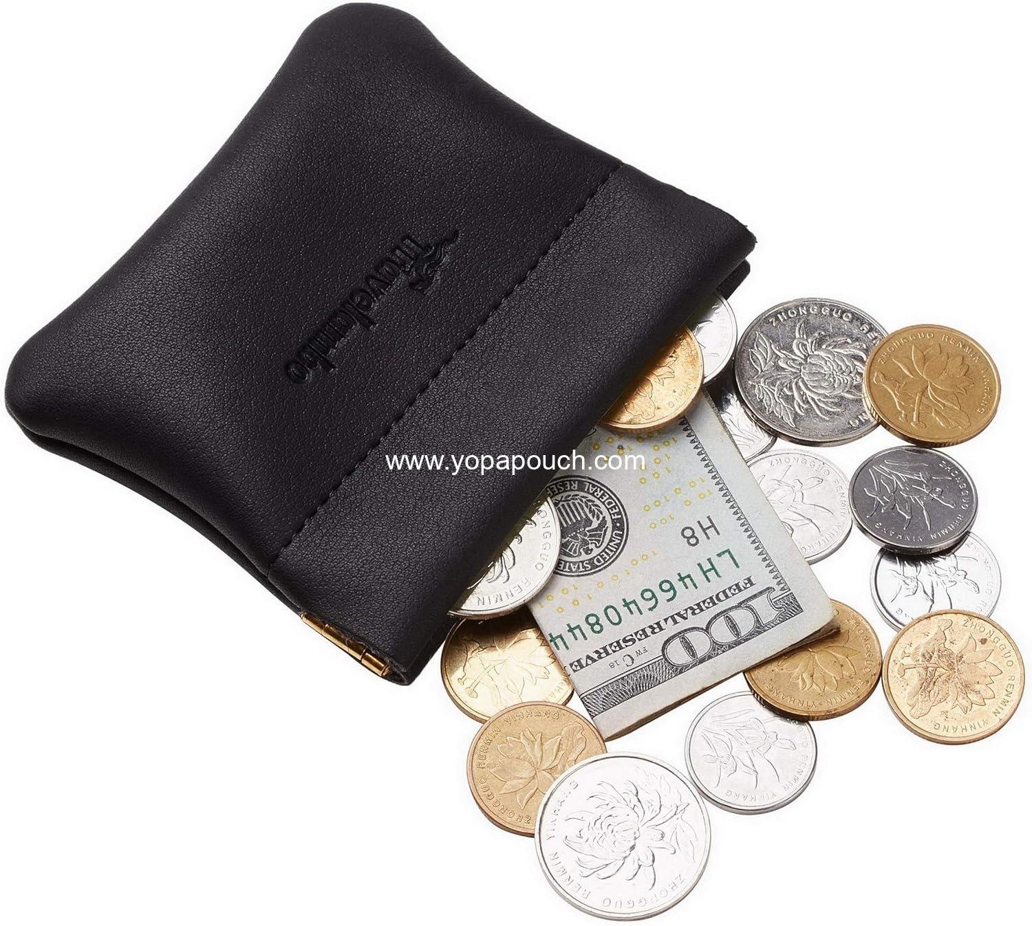Wholesale Leather Squeeze Coin Purse Pouch Change Holder Set for Men & Women - 2 Pcs - OEM Supplier Wholesale Leather Squeeze Coin Purse Pouch Change Holder Set for Men & Women - 2 Pcs - OEM Supplier