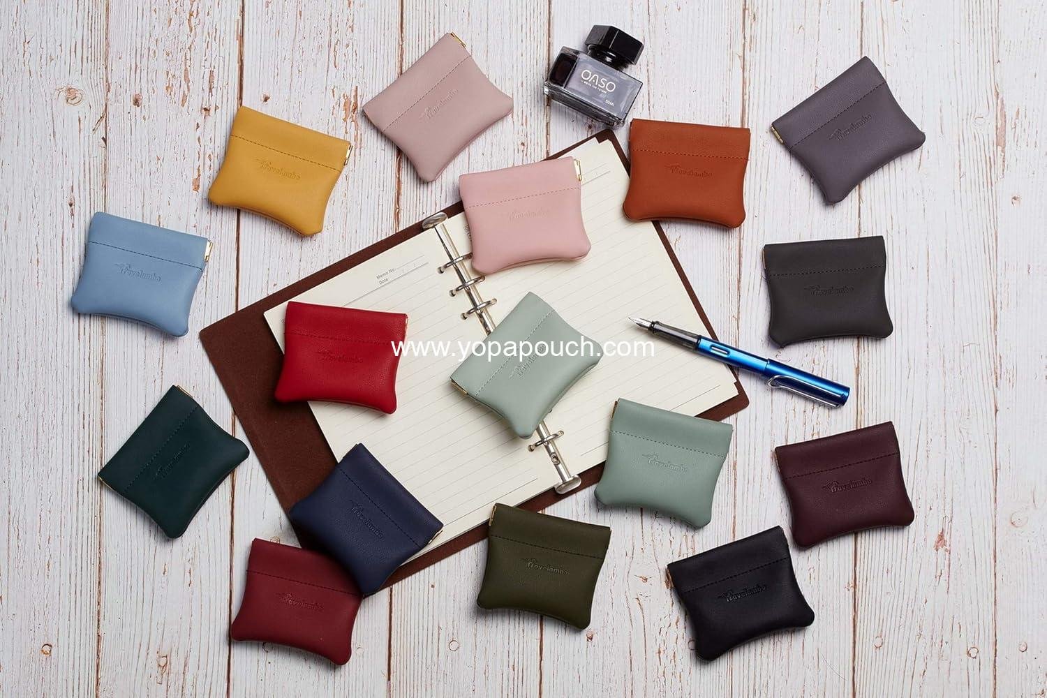 Wholesale Leather Squeeze Coin Purse Pouch Change Holder Set for Men & Women - 2 Pcs - OEM Supplier Wholesale Leather Squeeze Coin Purse Pouch Change Holder Set for Men & Women - 2 Pcs - OEM Supplier