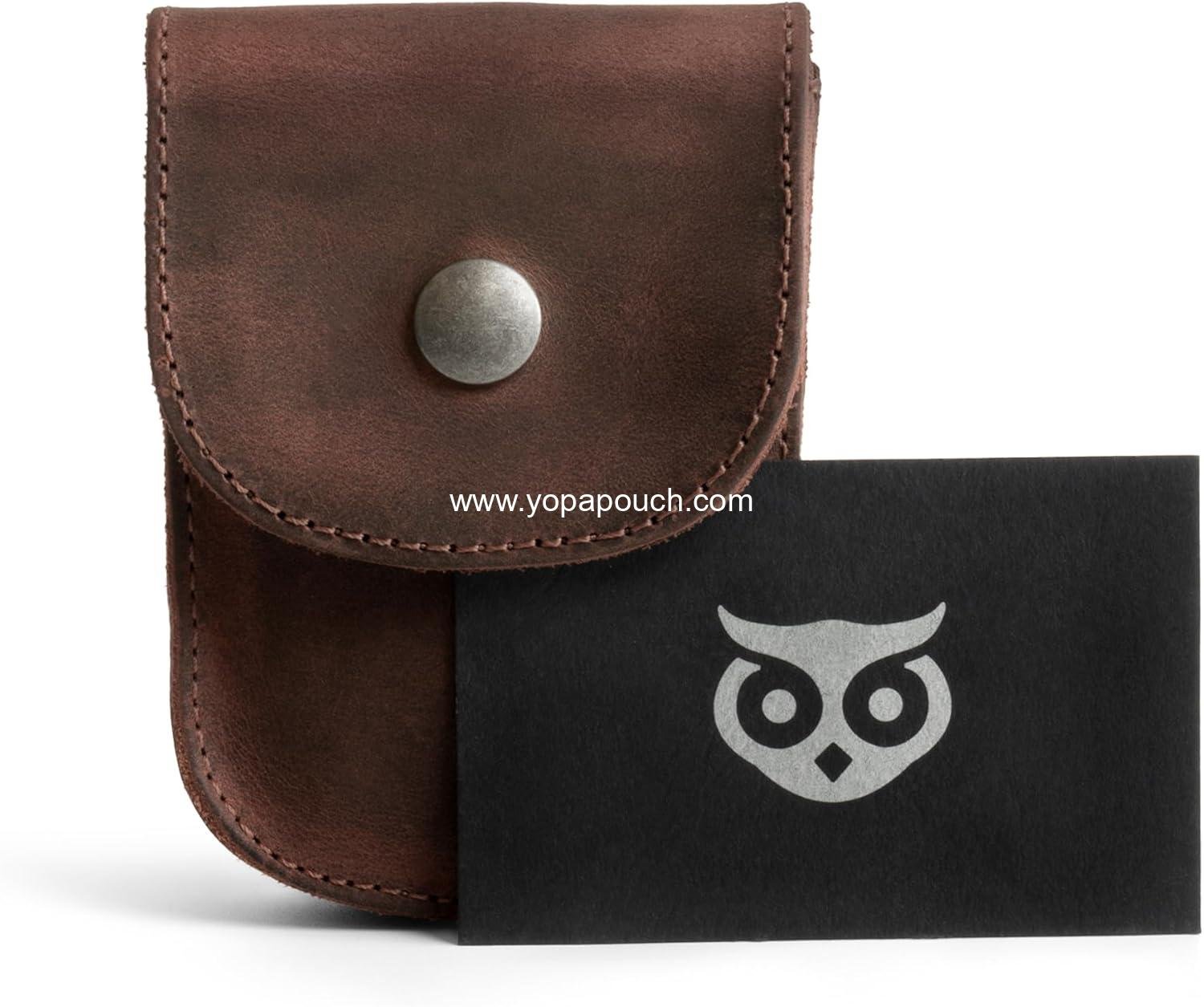 Wholesale Durable EDC Waist Bag Holster Pouch for Coins, Wallet, Headphones, and Personal Items Attaches to Belt, Full Grain Leather, Handmade Supplier